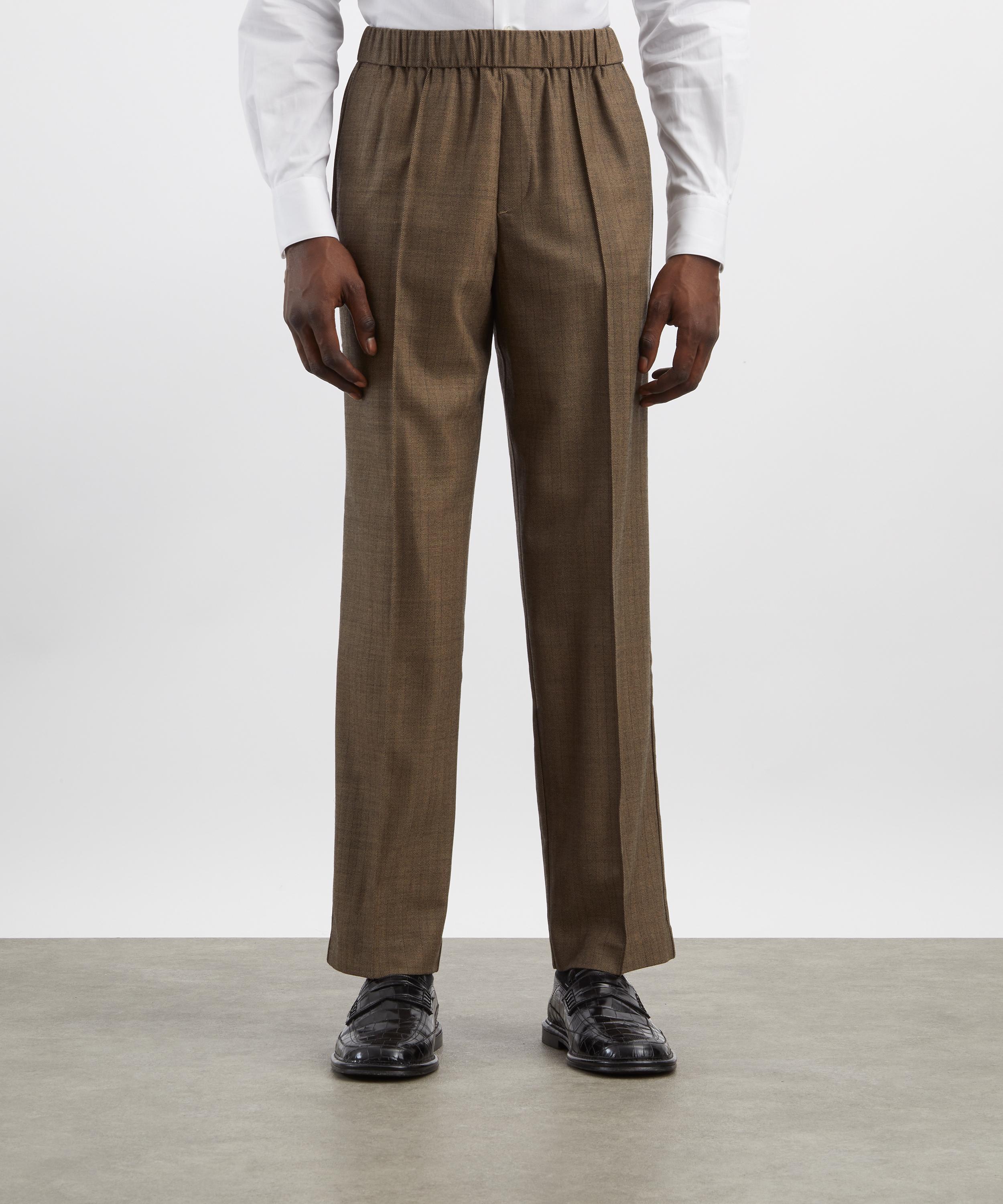 Percival - Grounds Herringbone Wool Relaxed Trousers image number 2
