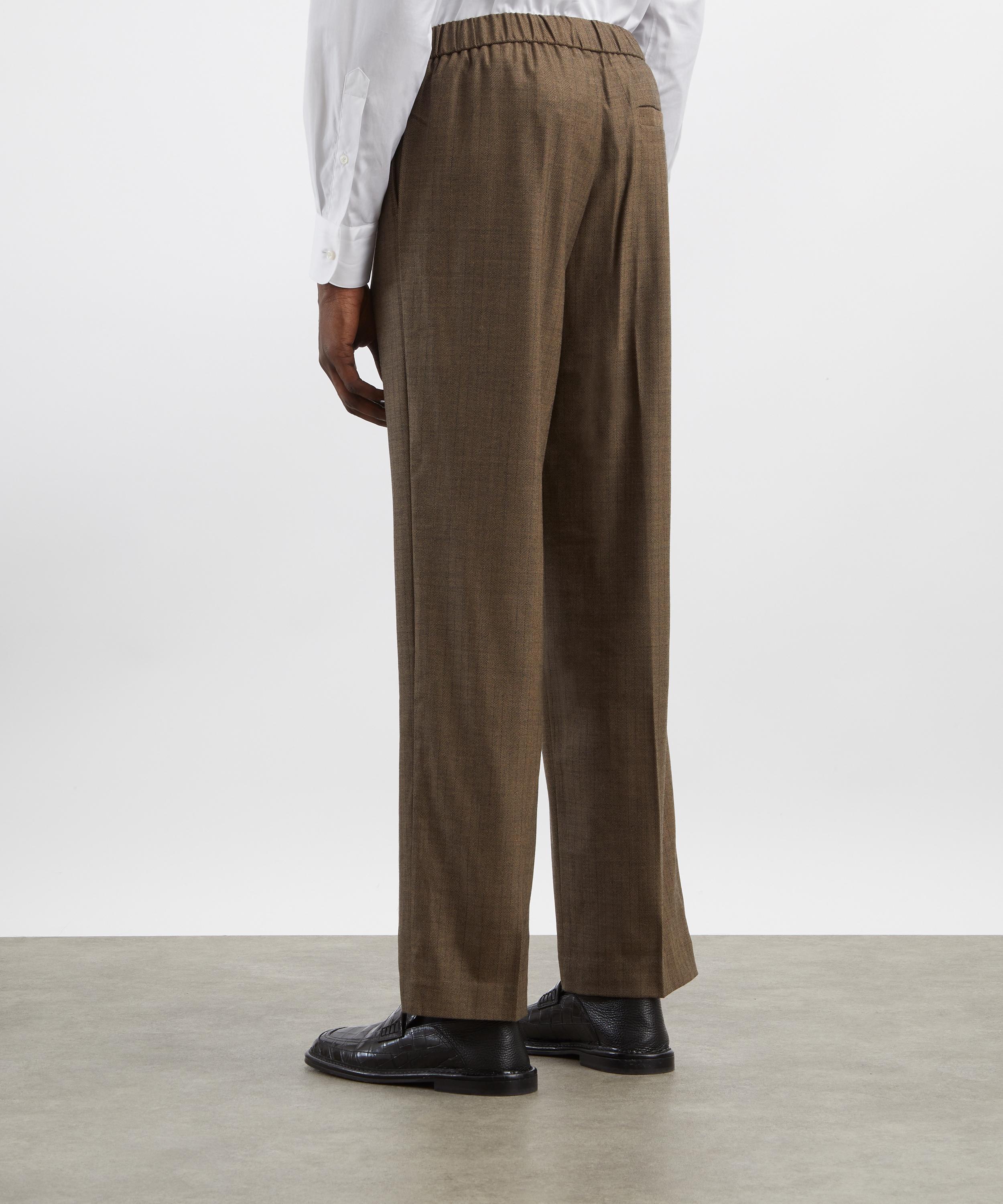 Percival - Grounds Herringbone Wool Relaxed Trousers image number 3