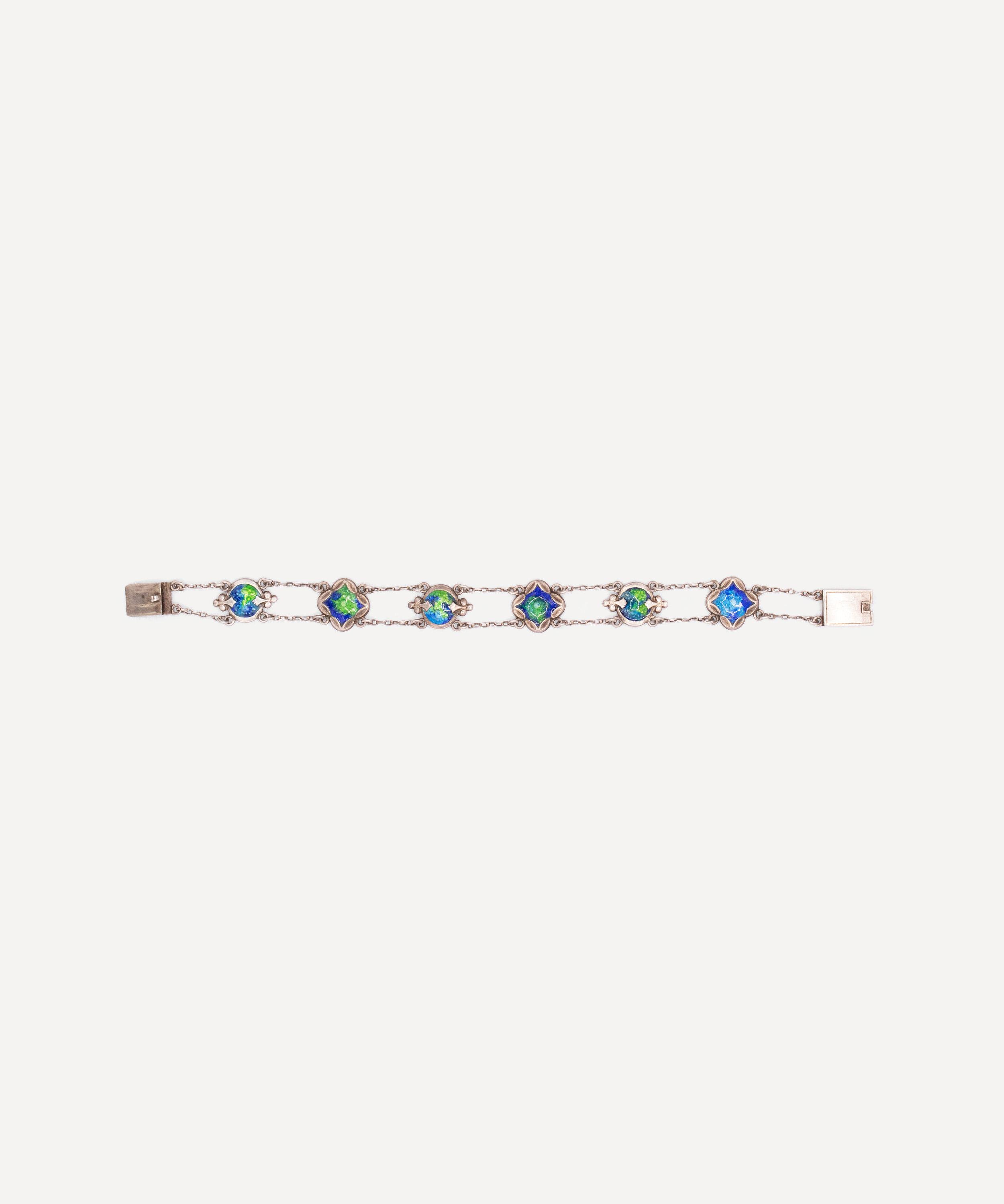 Kojis - Silver Antique Enamel Bracelet image number 1