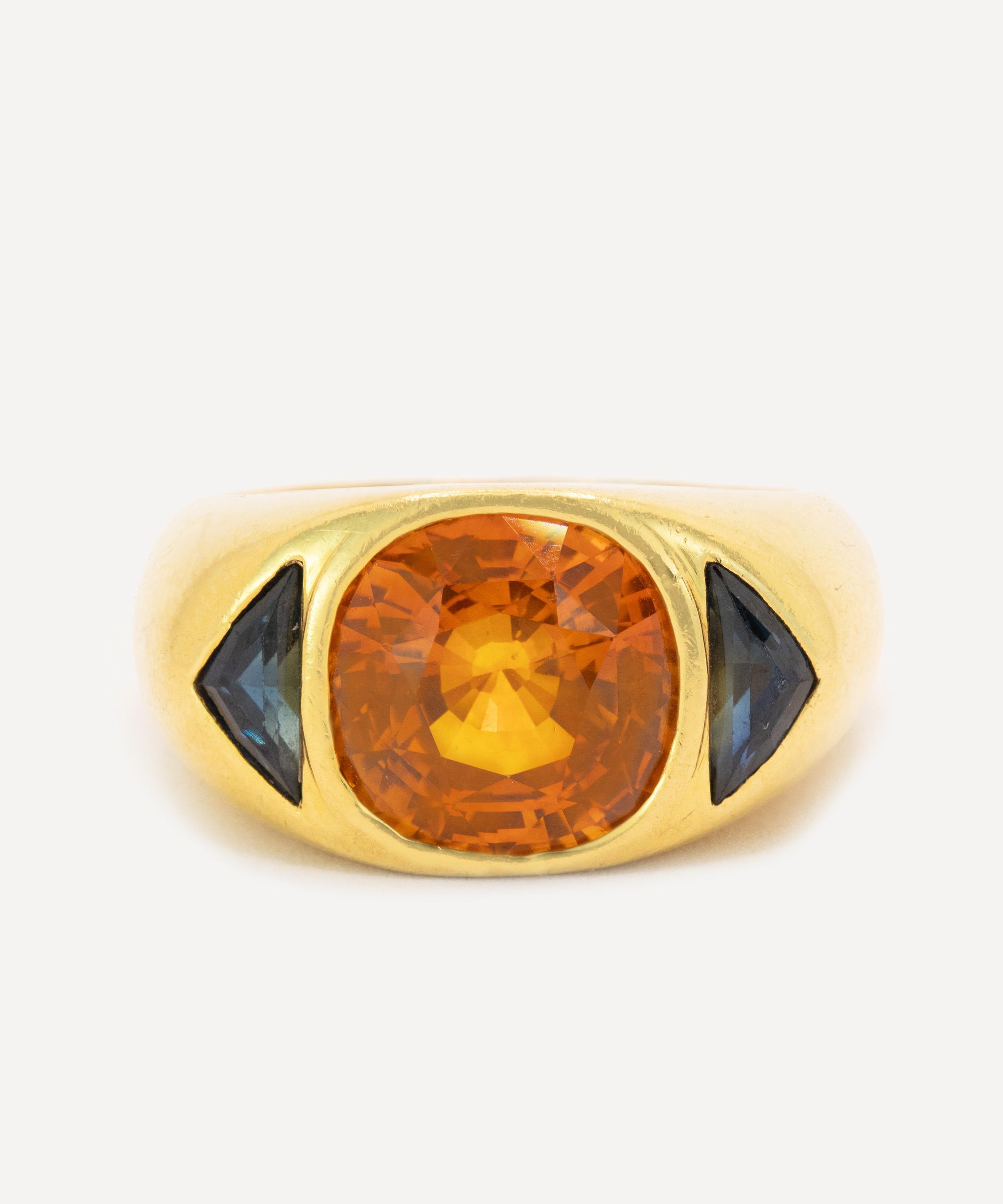 Kojis - 18ct Gold Orange Sapphire Ring image number 0