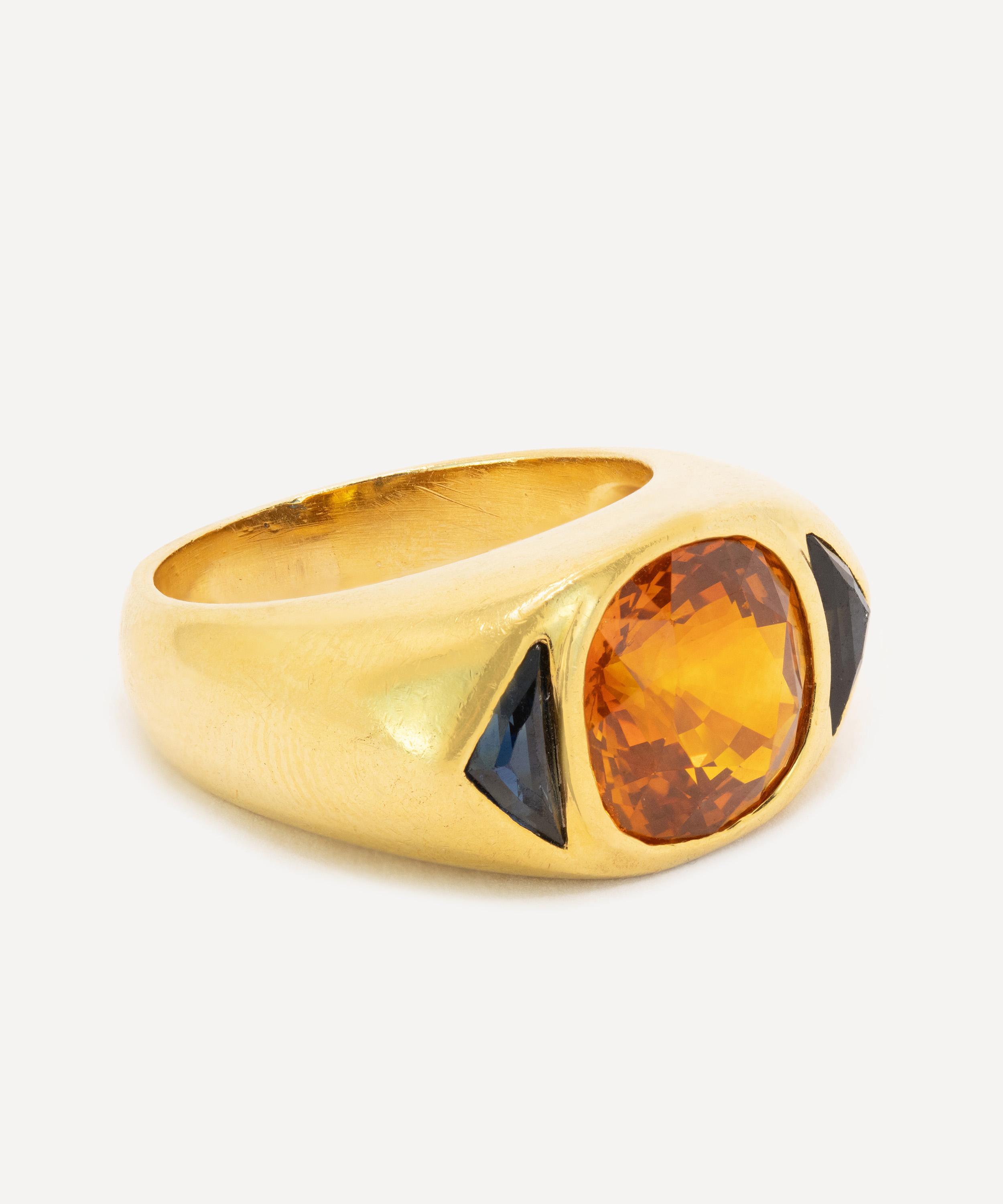 Kojis - 18ct Gold Orange Sapphire Ring image number 1