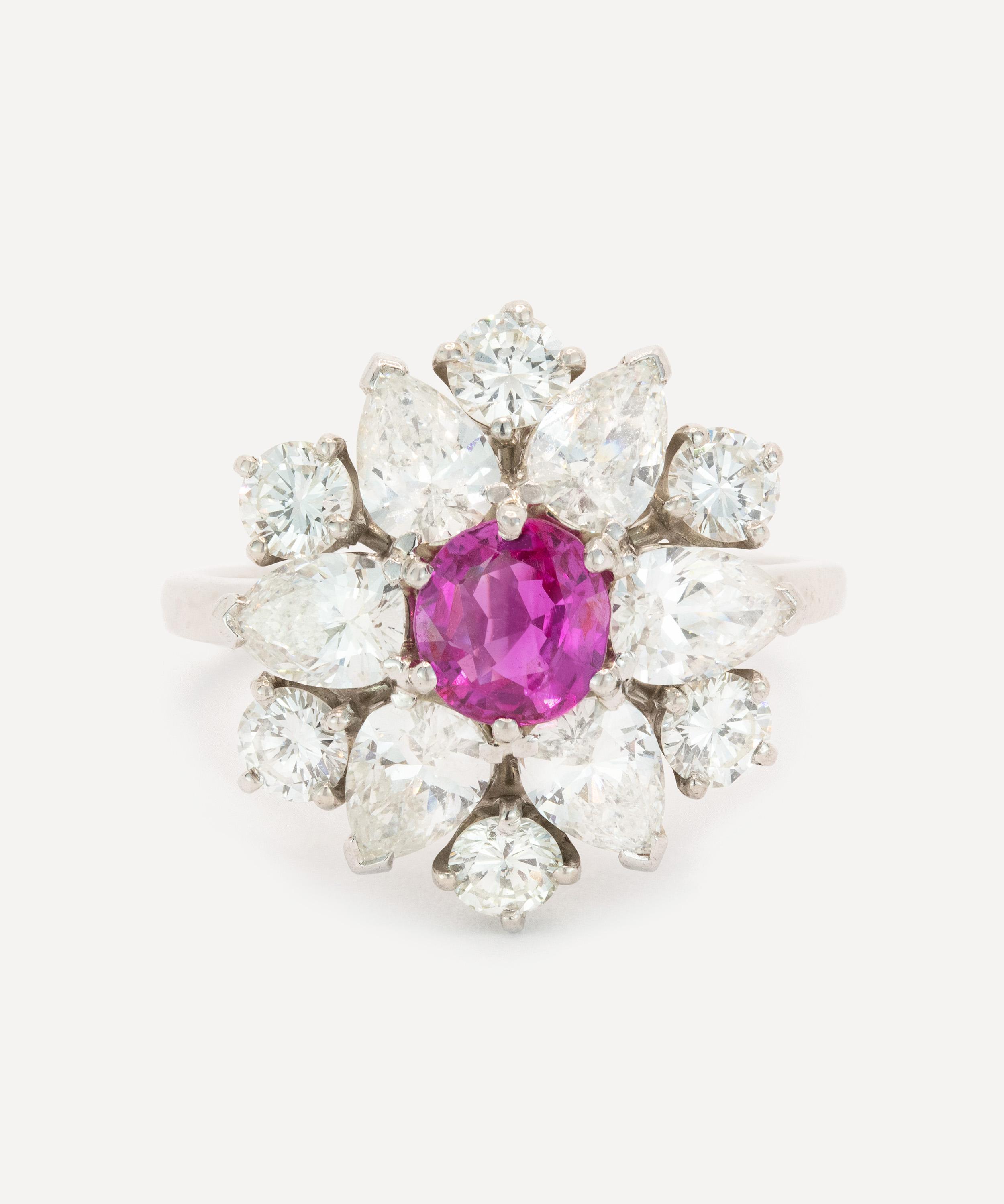 Kojis - Platinum Pink Sapphire and Diamond Ring image number 0