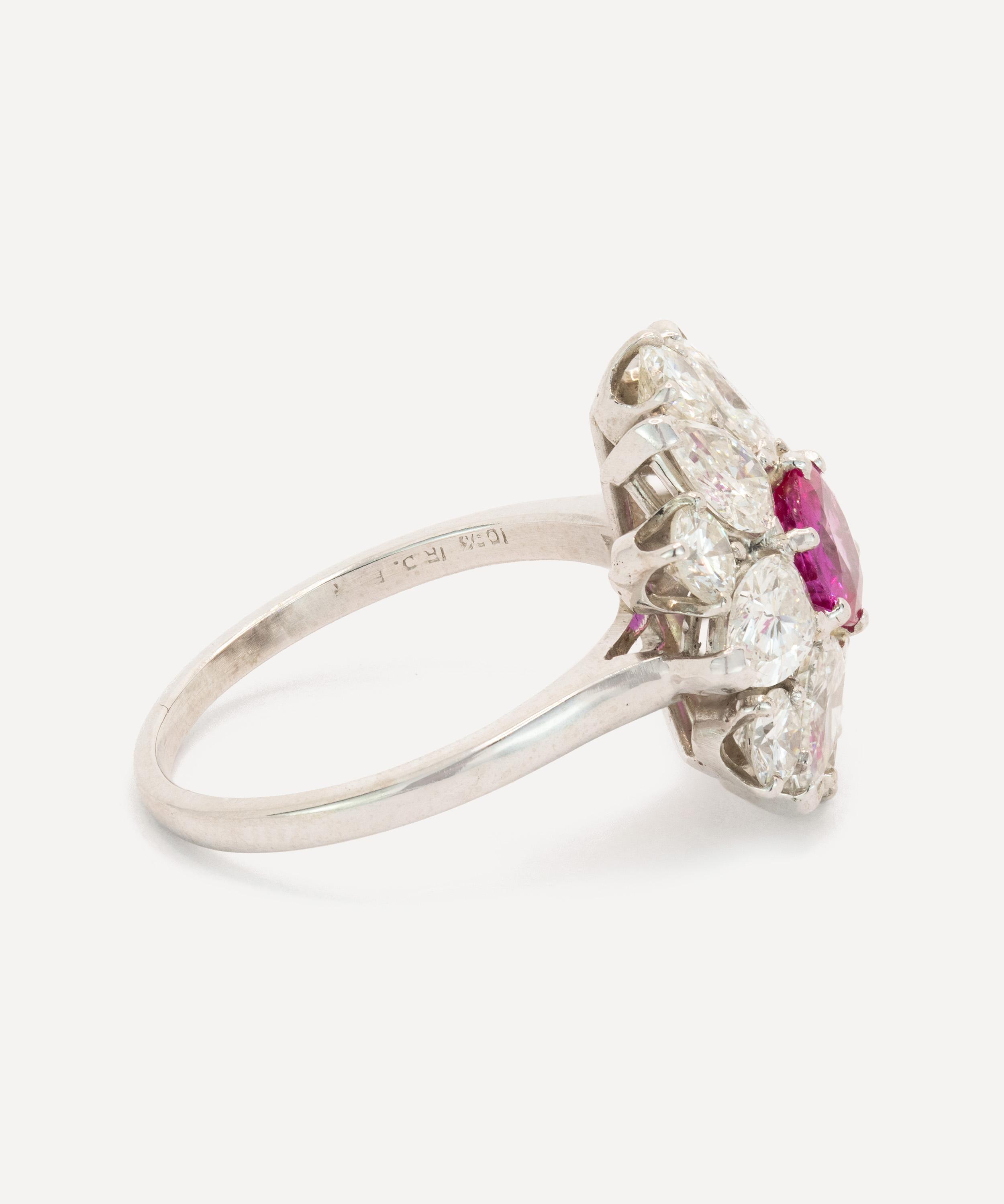Kojis - Platinum Pink Sapphire and Diamond Ring image number 1