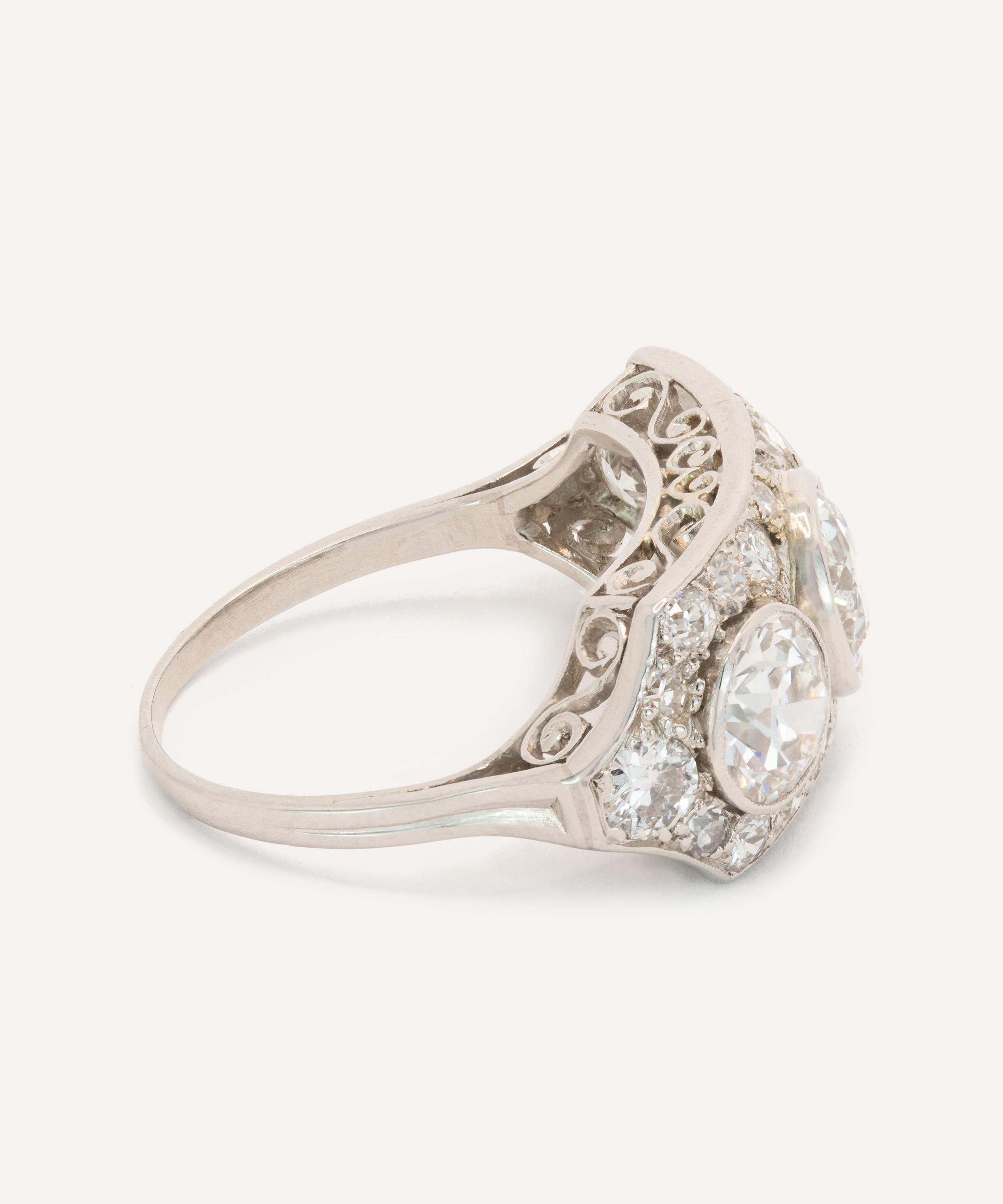 Kojis - Platinum Edwardian Three Stone Ring image number 1