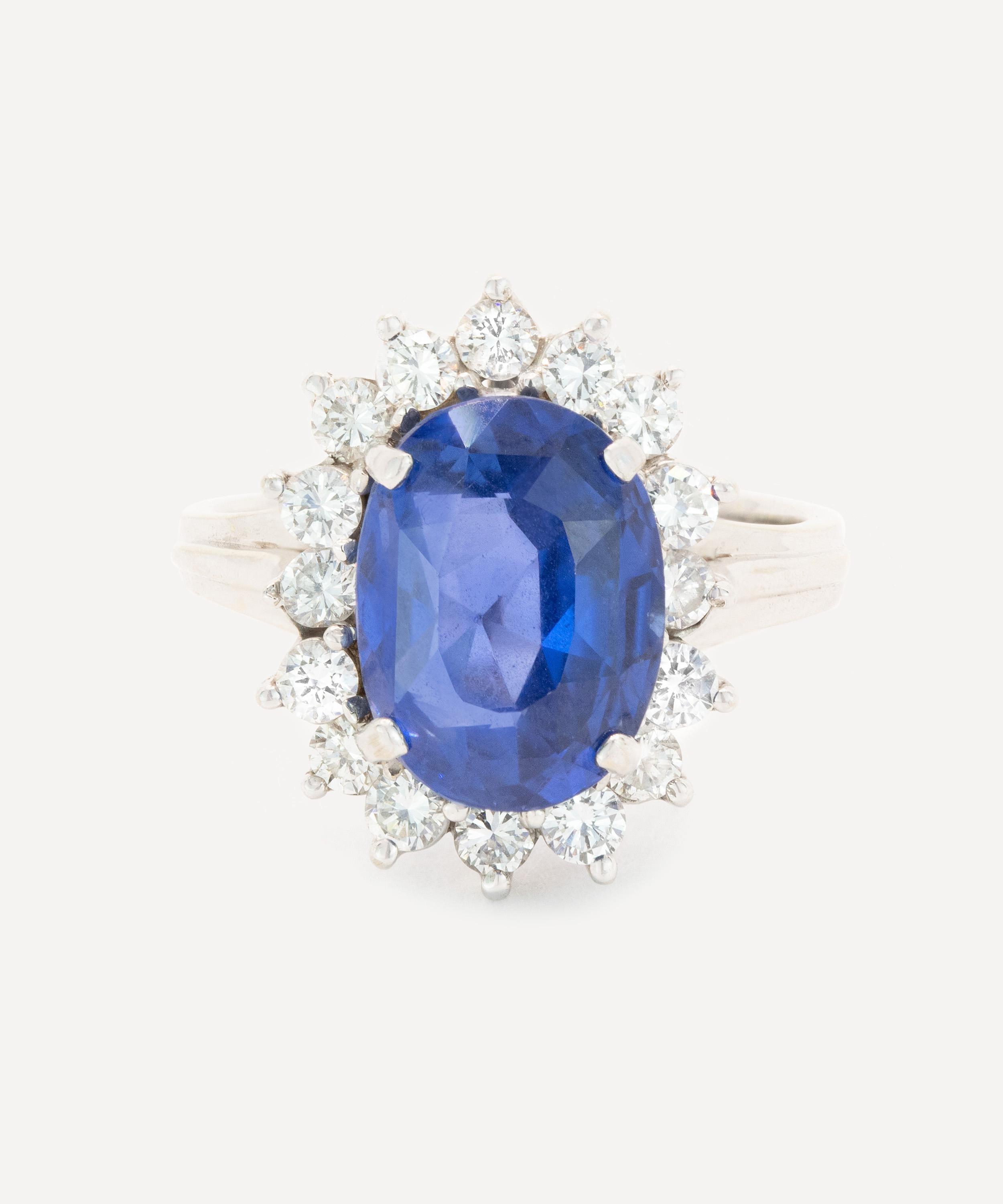Kojis - 14ct White Gold Sapphire and Diamond Ring image number 0