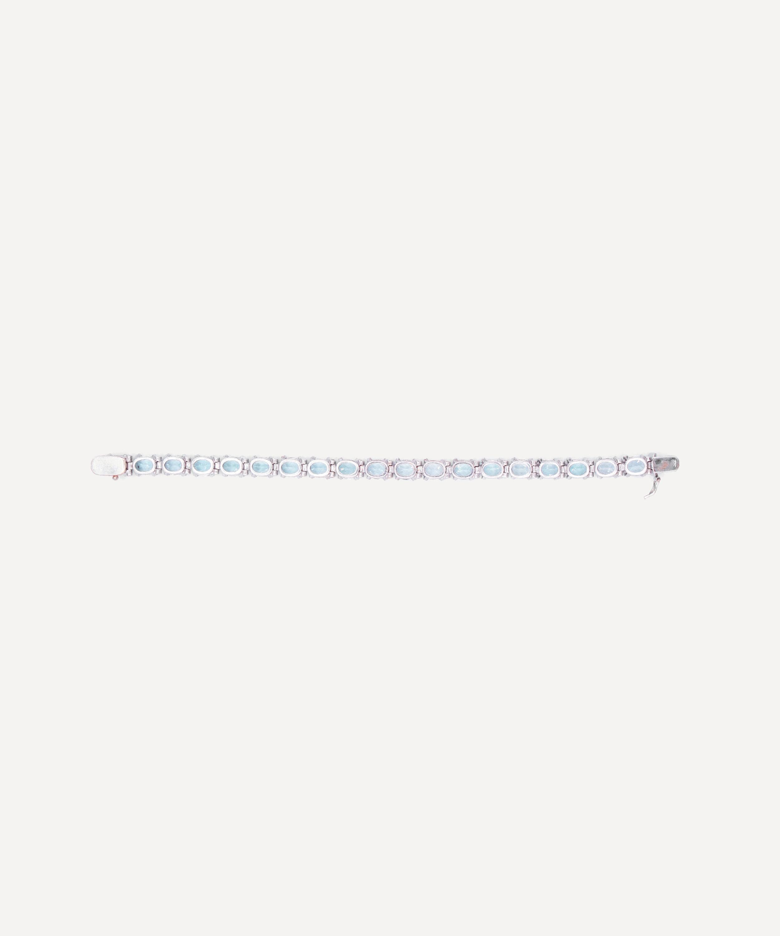 Kojis - 18ct White Gold Aquamarine Line Bracelet image number 3