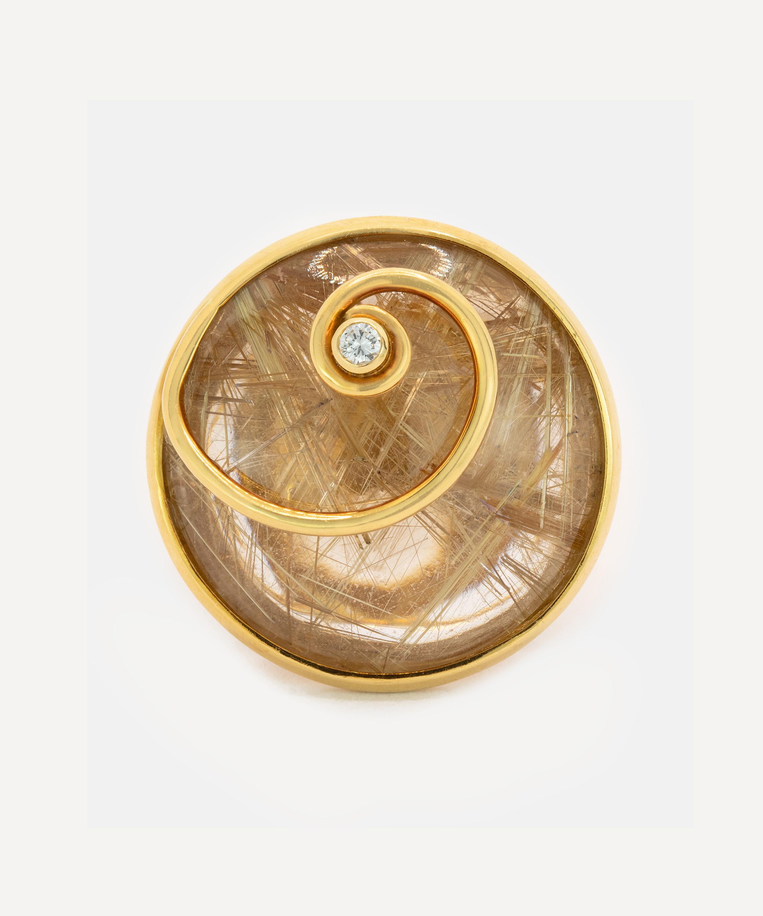 Kojis - 18ct Gold Rutilated Quartz Ring image number 0