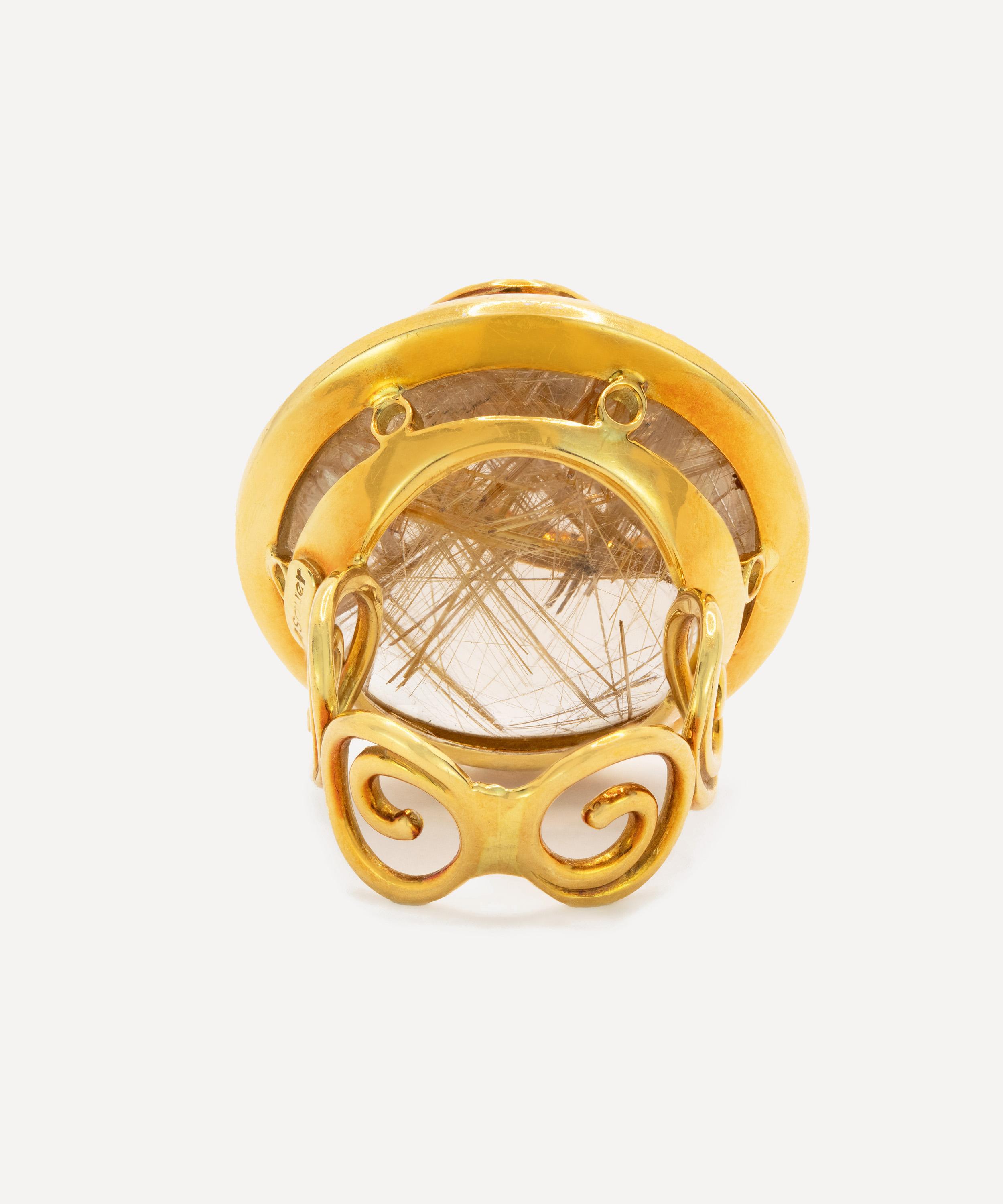 Kojis - 18ct Gold Rutilated Quartz Ring image number 3
