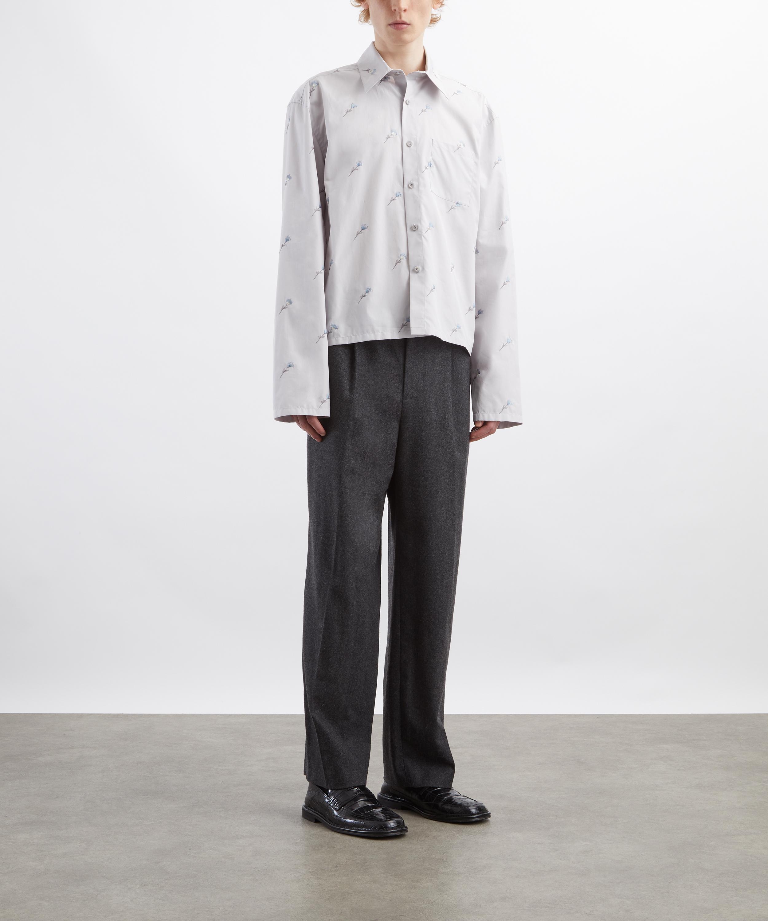 Rier - Floral Embroidered Button-Up Shirt image number 1