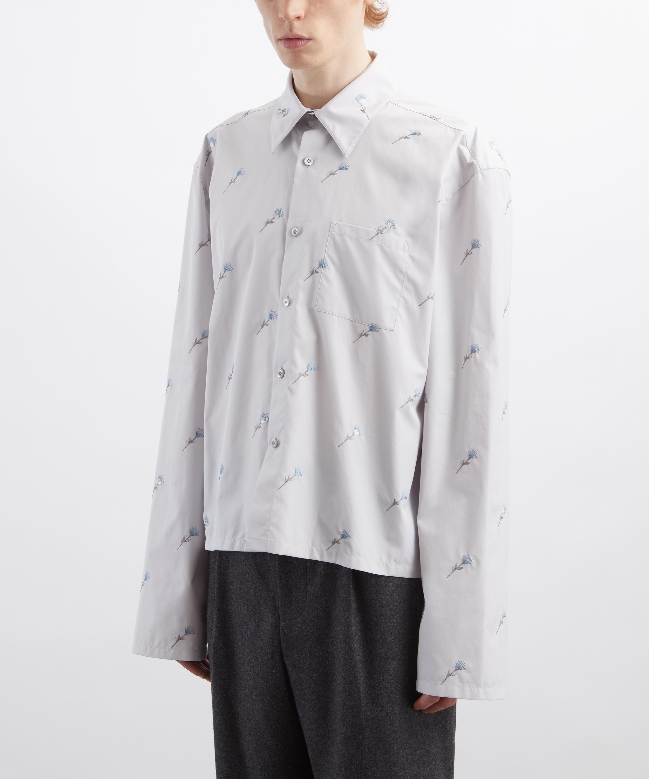 Rier - Floral Embroidered Button-Up Shirt image number 2