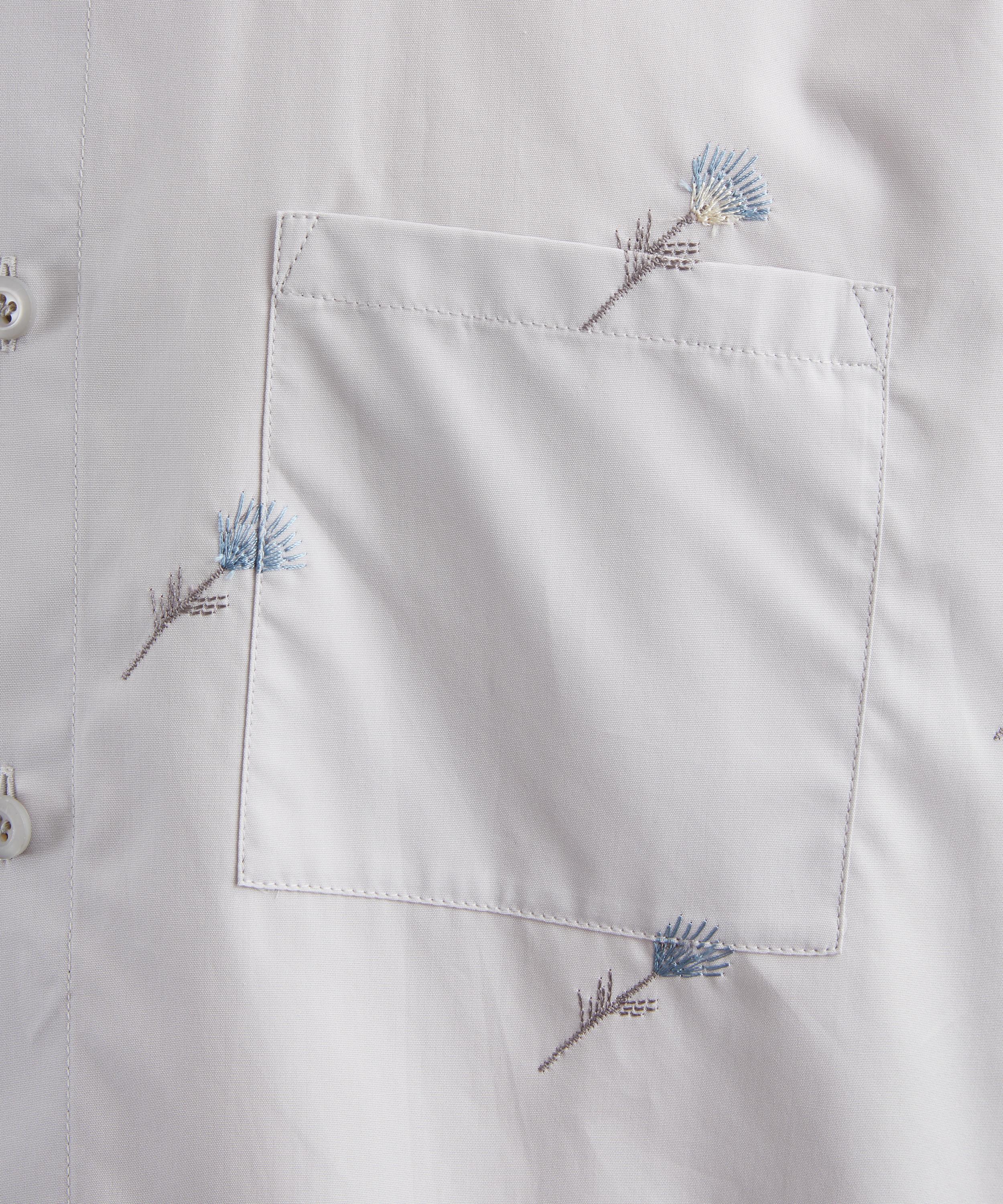 Rier - Floral Embroidered Button-Up Shirt image number 4