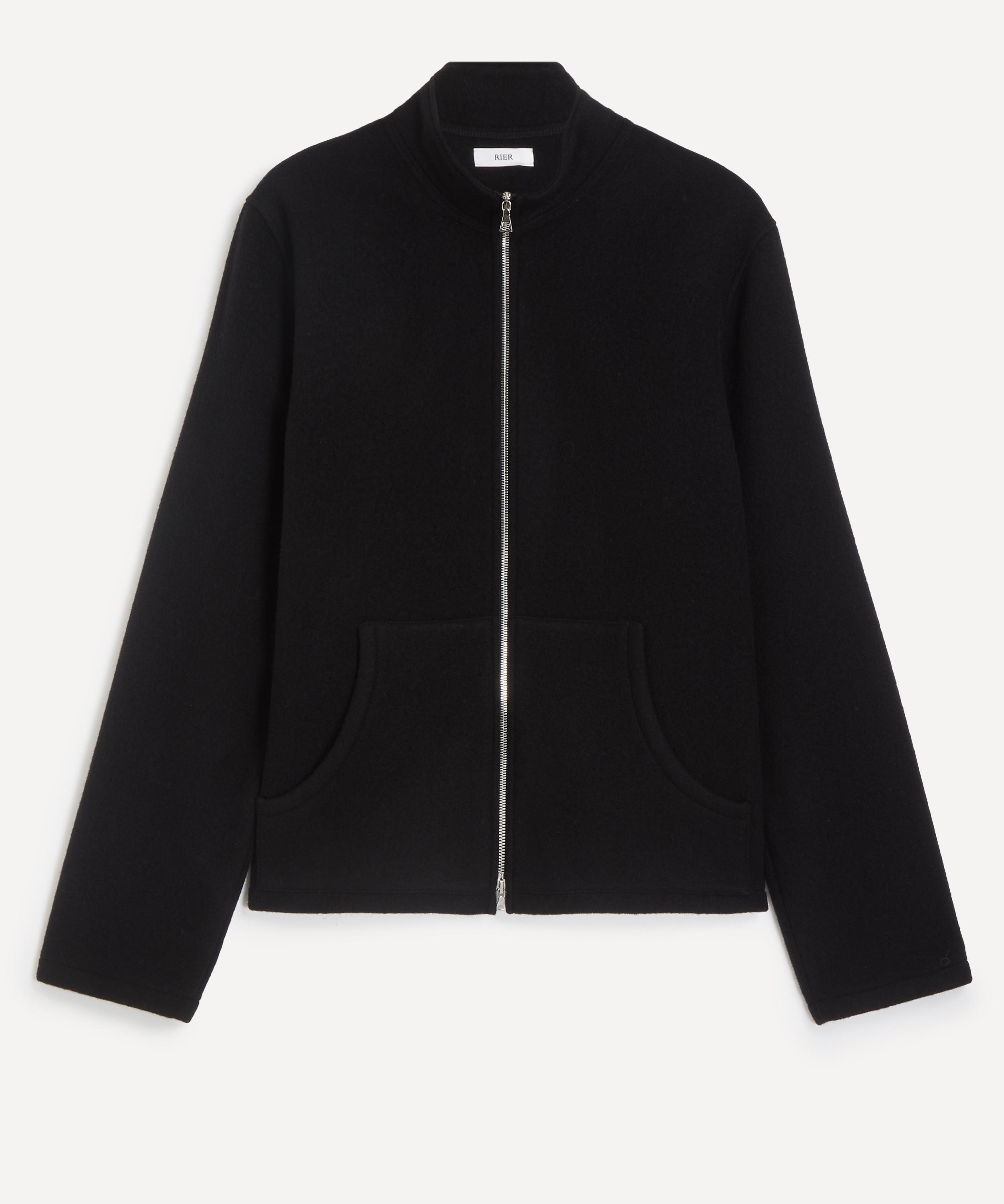 Rier - Black Zip-Up Fleece Jacket