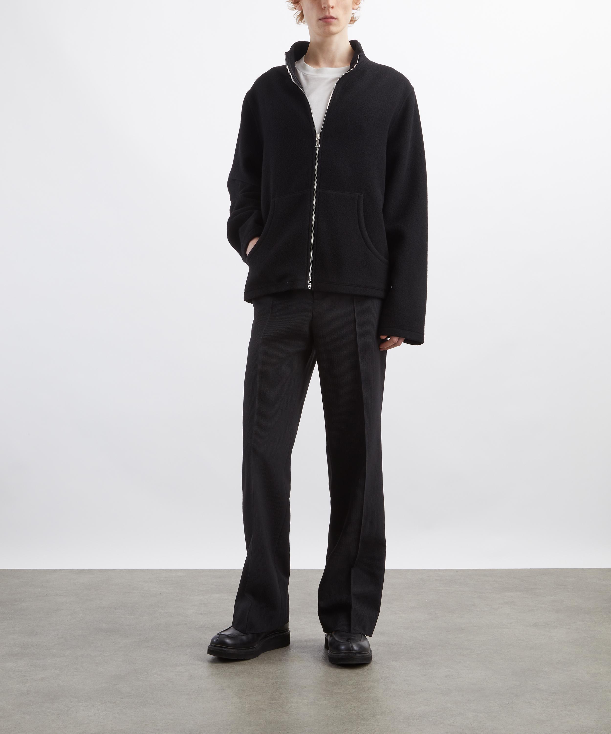 Rier - Black Zip-Up Fleece Jacket image number 1