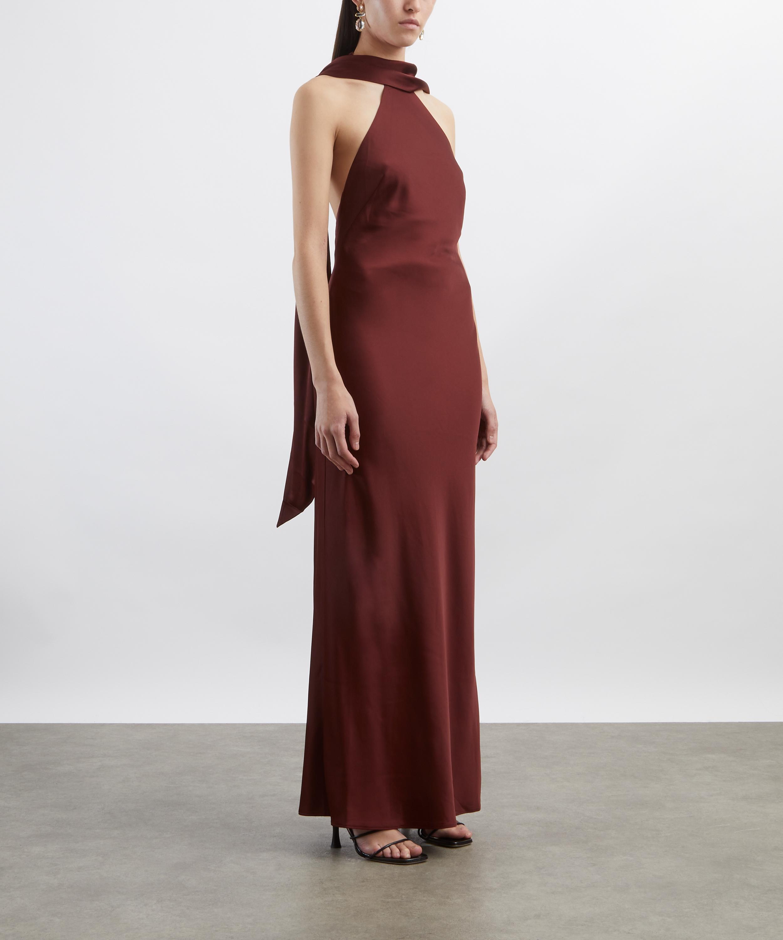 Significant Other - Lucile Bordeaux Halter Maxi Dress image number 2