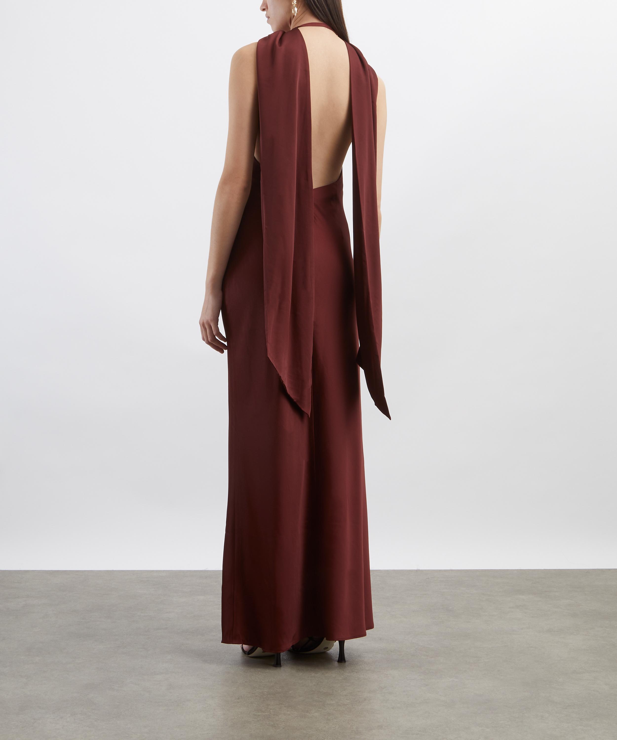 Significant Other - Lucile Bordeaux Halter Maxi Dress image number 3