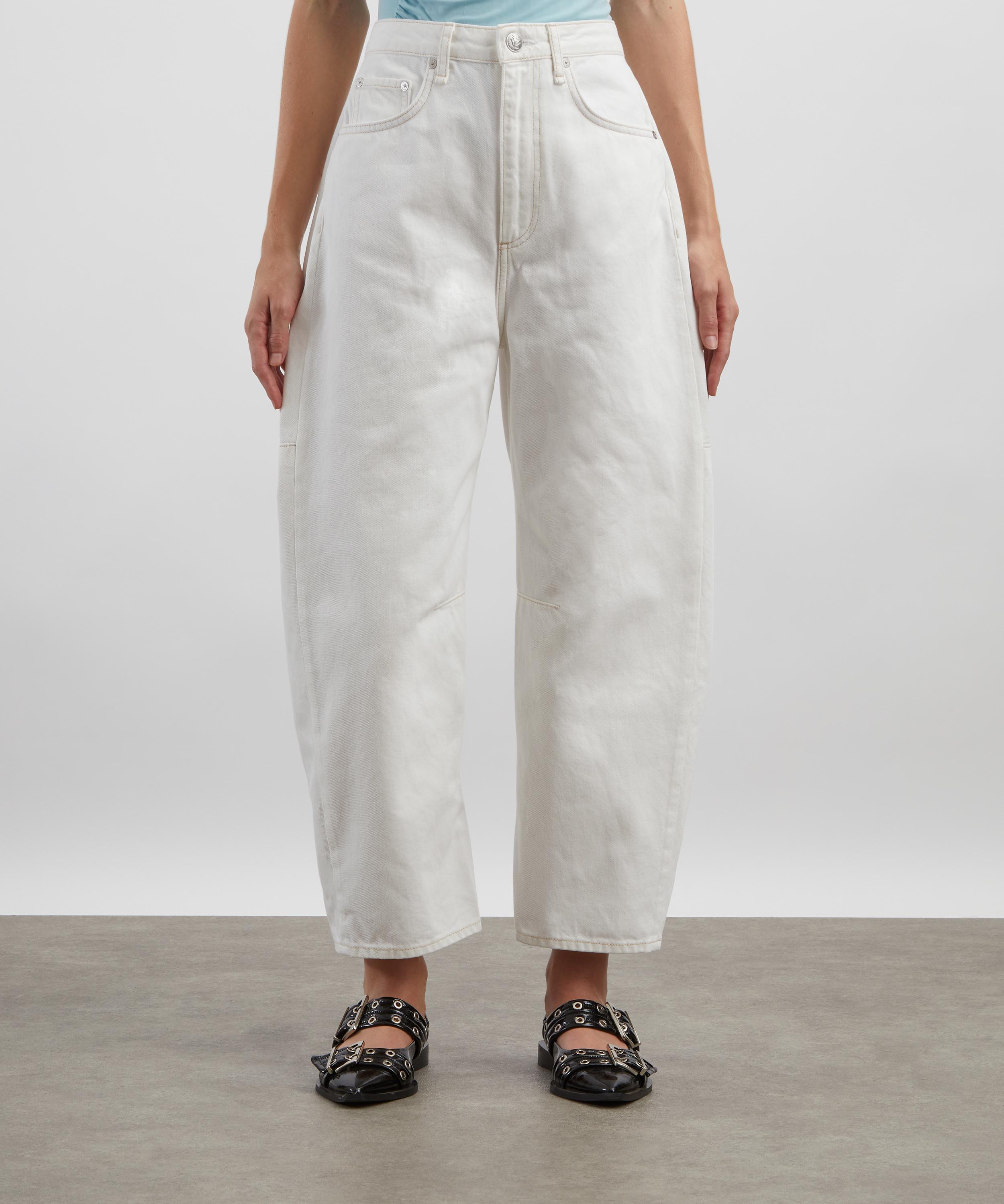 Rag & Bone - Charlie Ankle-Length Barrel Jeans in White image number 2