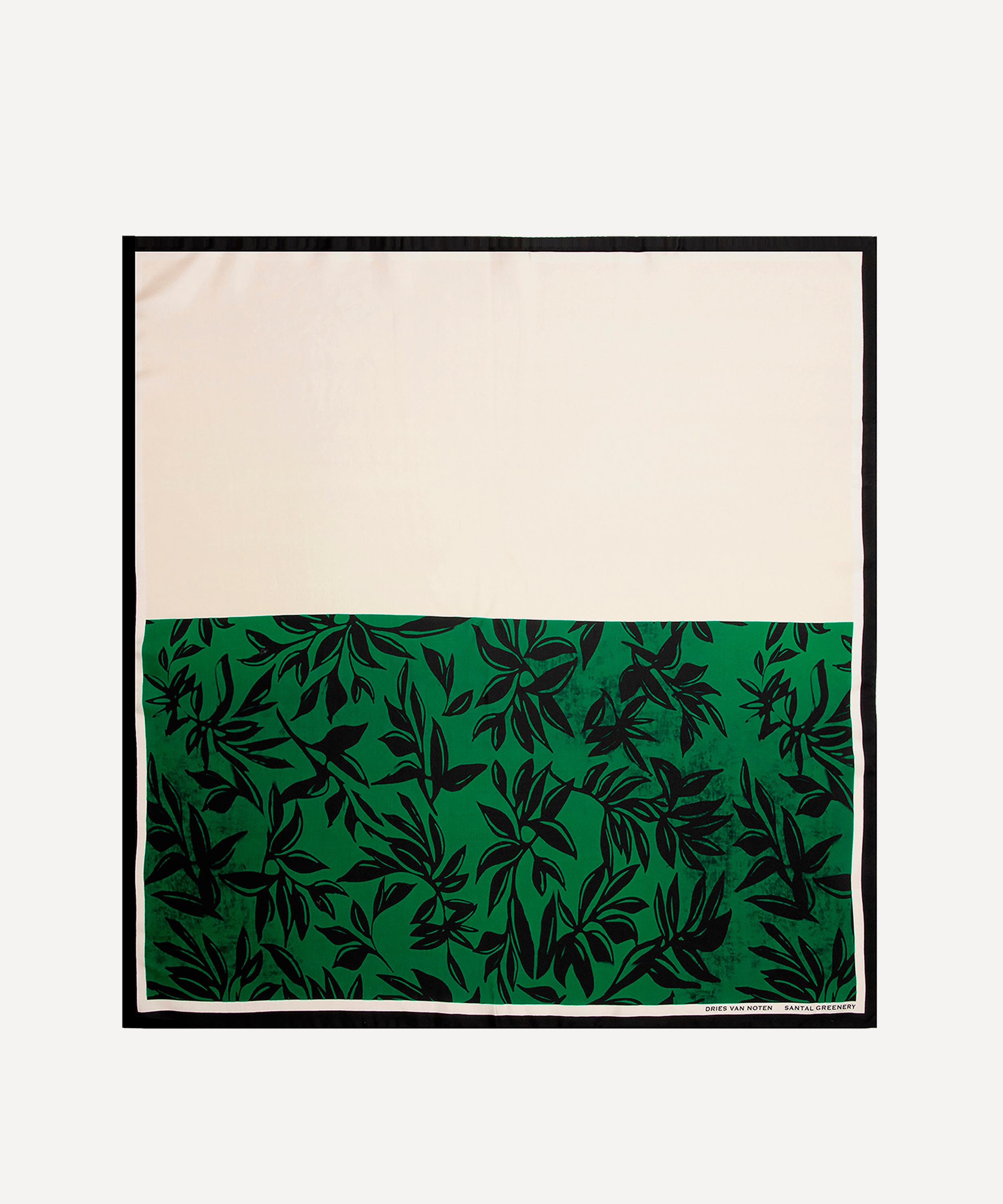 Dries Van Noten - Foulard Santal Greenery Silk Scarf image number 0