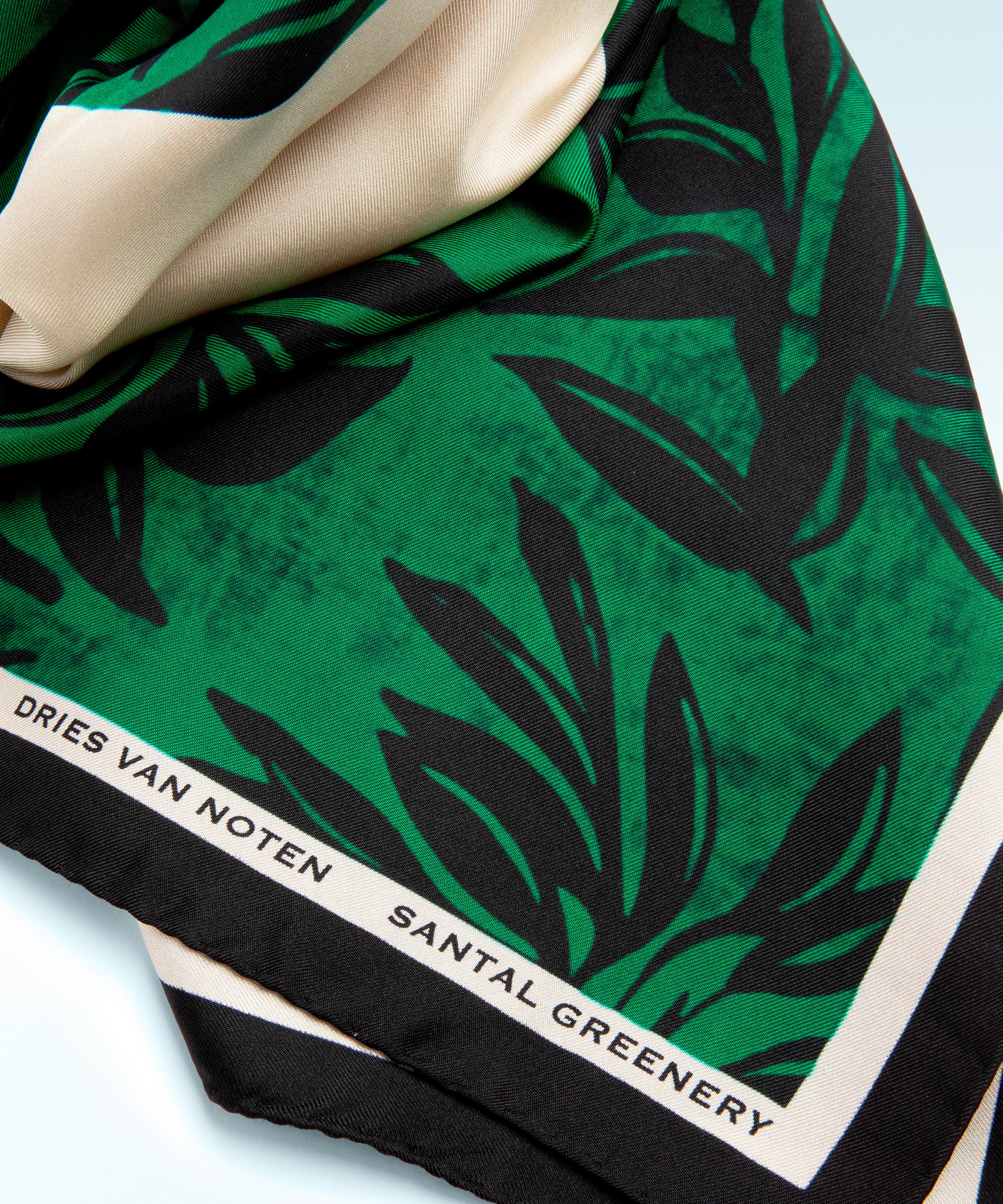 Dries Van Noten - Foulard Santal Greenery Silk Scarf image number 1