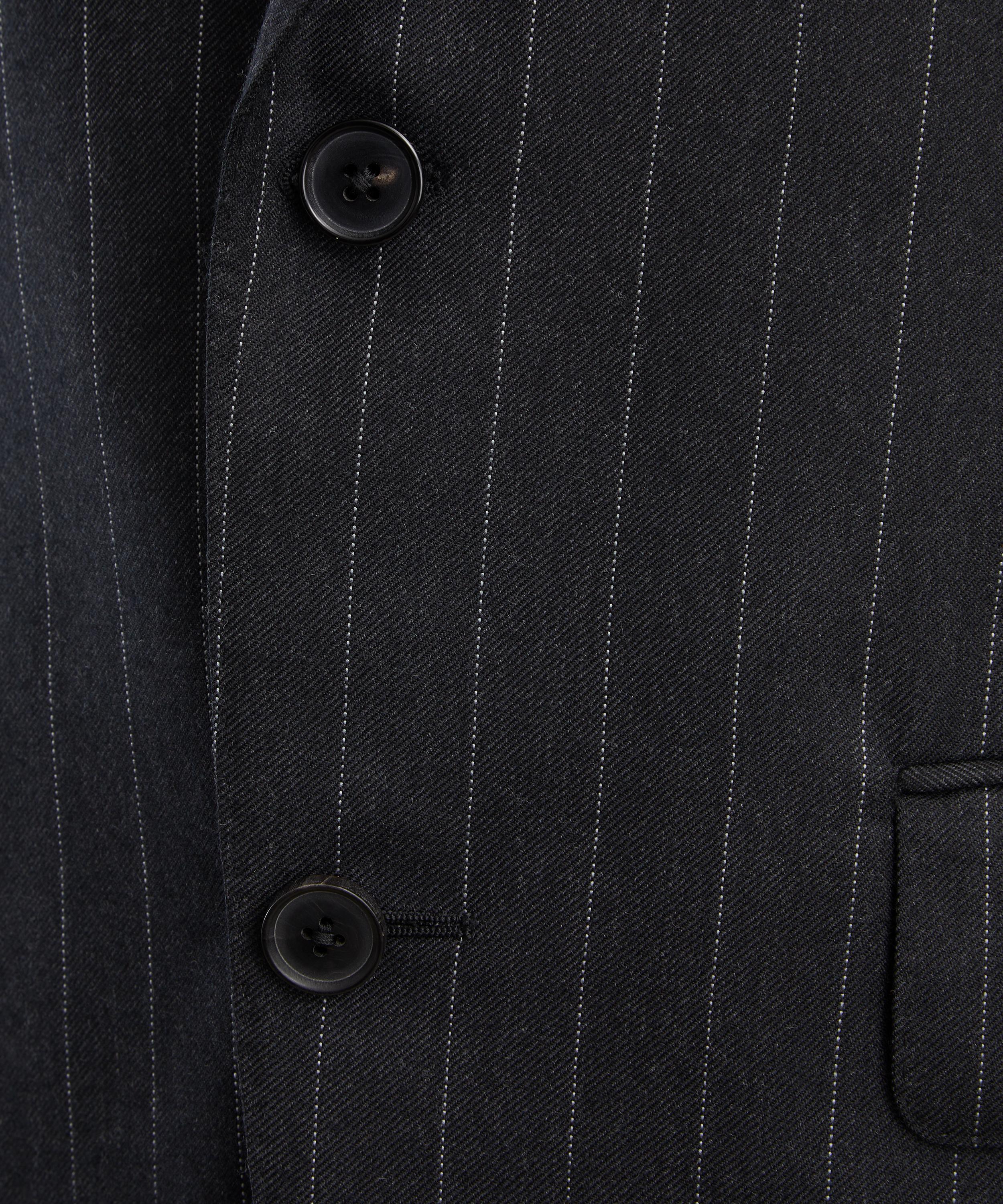 Husbands - Pinstripe Wool Single-Breasted Blazer image number 4