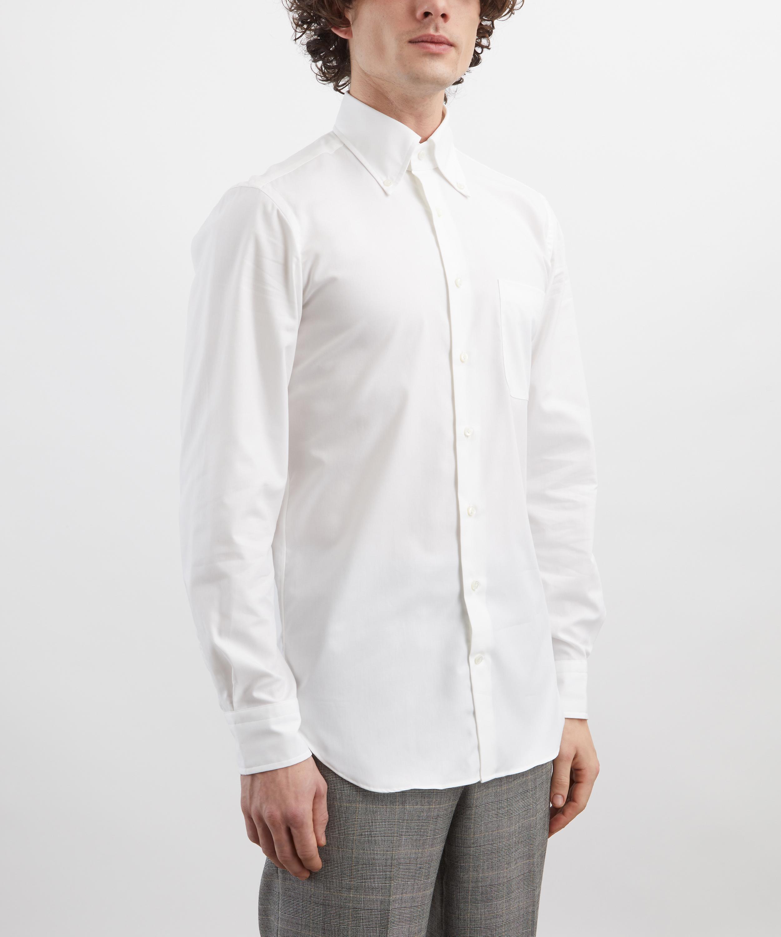 Husbands - White Wide Button-Down Collar Shirt image number 2