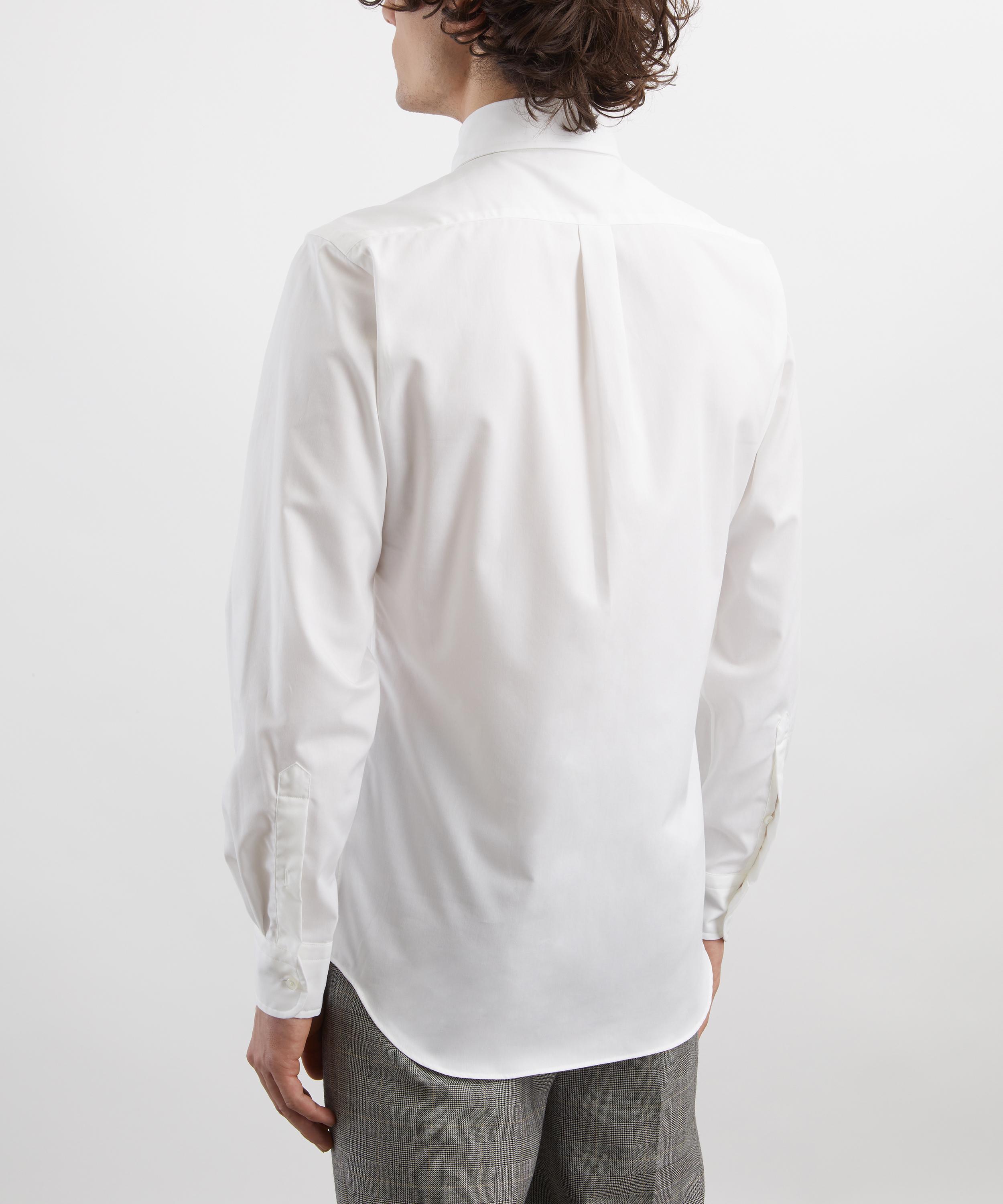 Husbands - White Wide Button-Down Collar Shirt image number 3