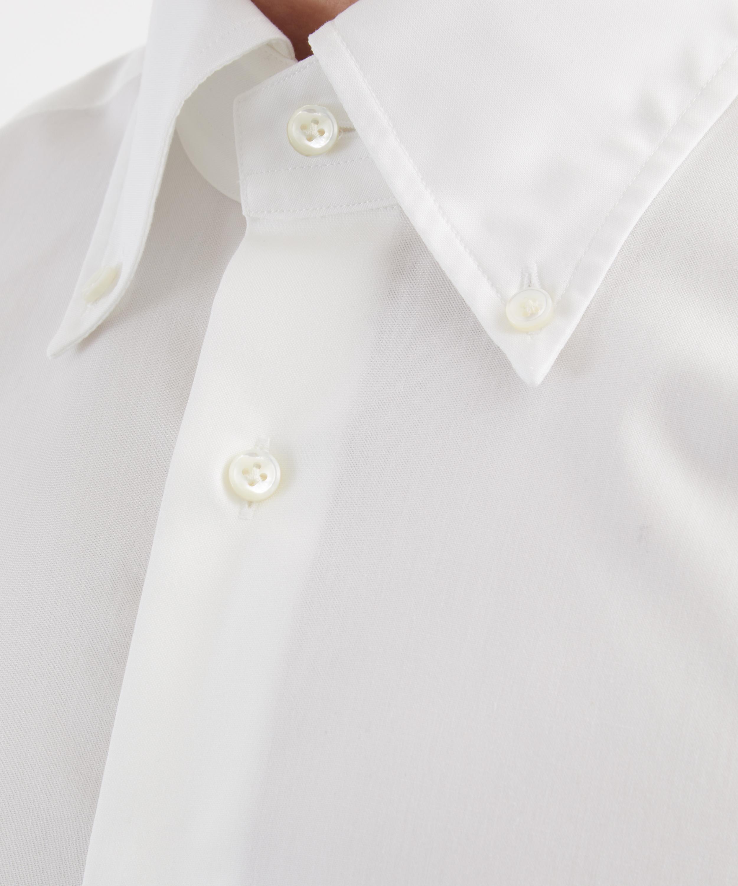 Husbands - White Wide Button-Down Collar Shirt image number 4