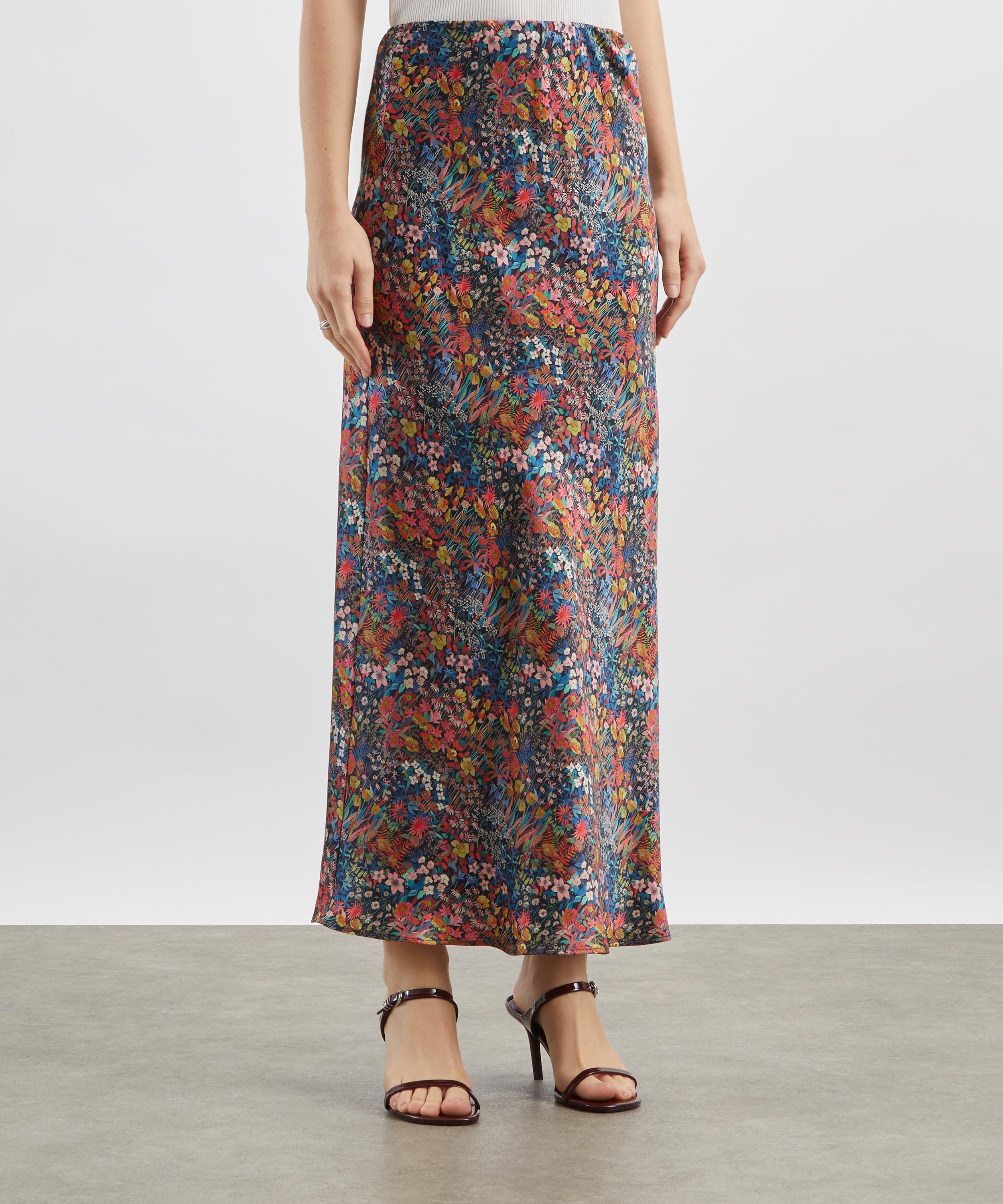 Liberty - Faria Flowers Silk Twill Slip Skirt image number 2