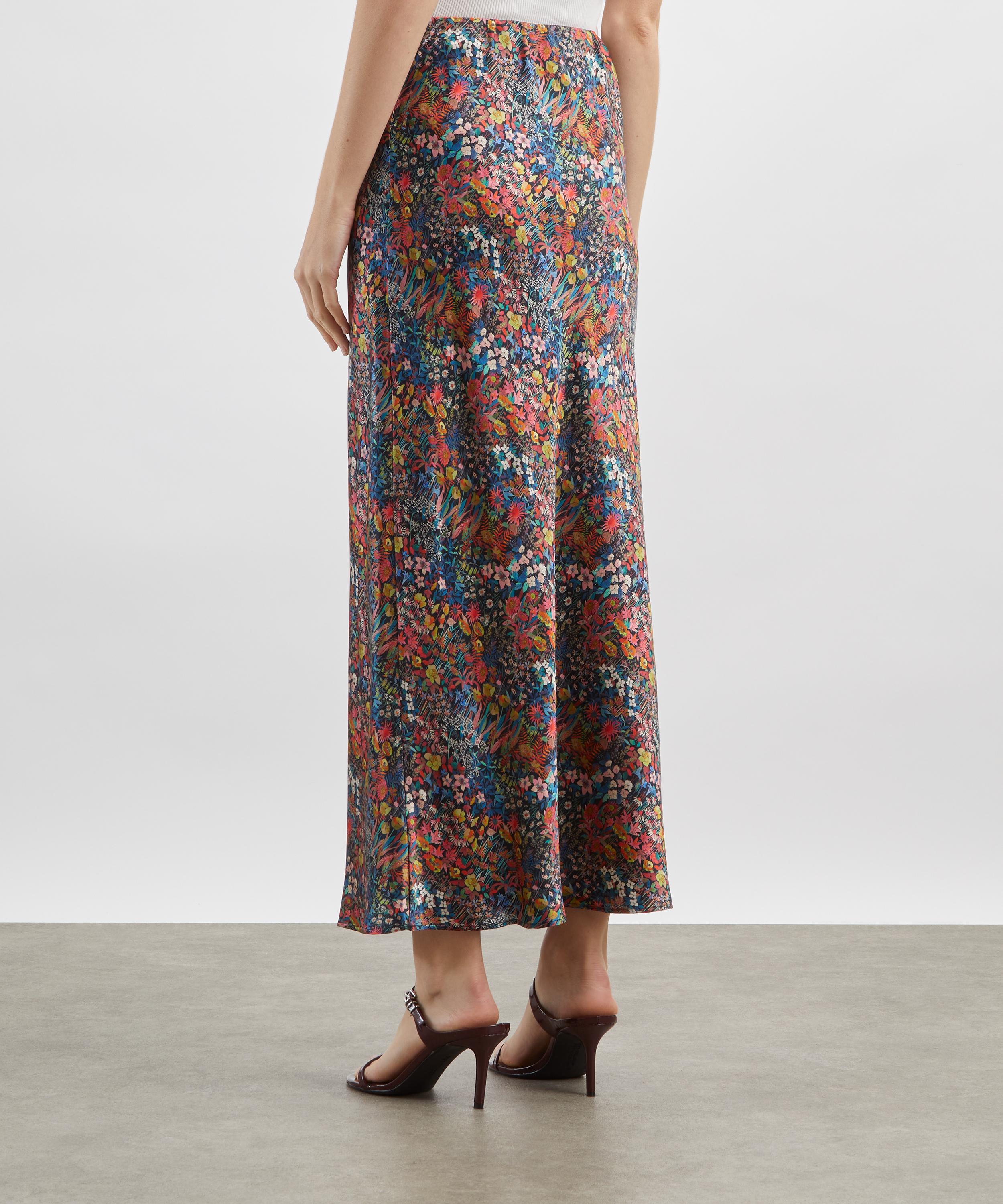 Liberty - Faria Flowers Silk Twill Slip Skirt image number 3