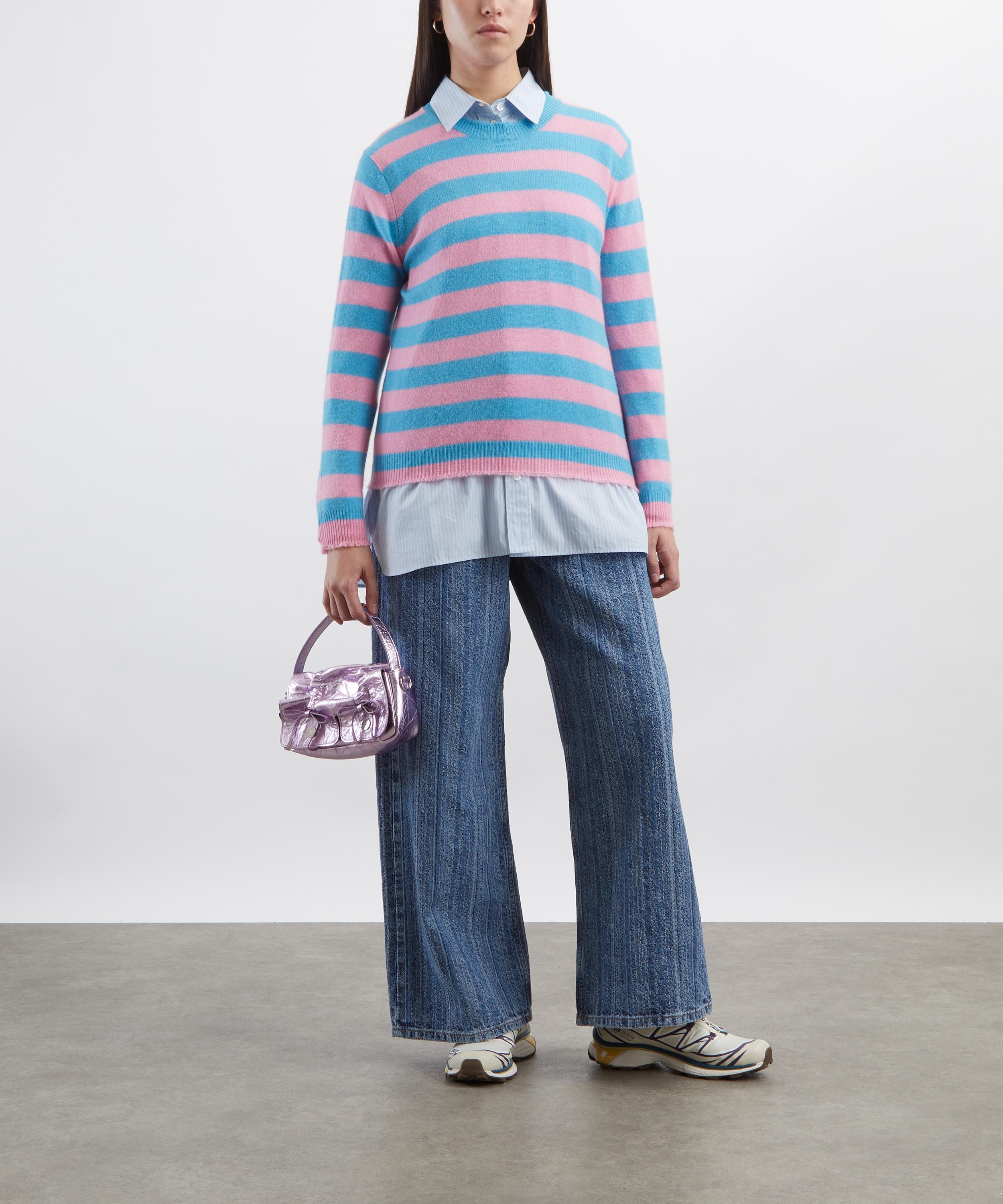 Jumper 1234 - Stripe Distressed Cashmere Jumper image number 1