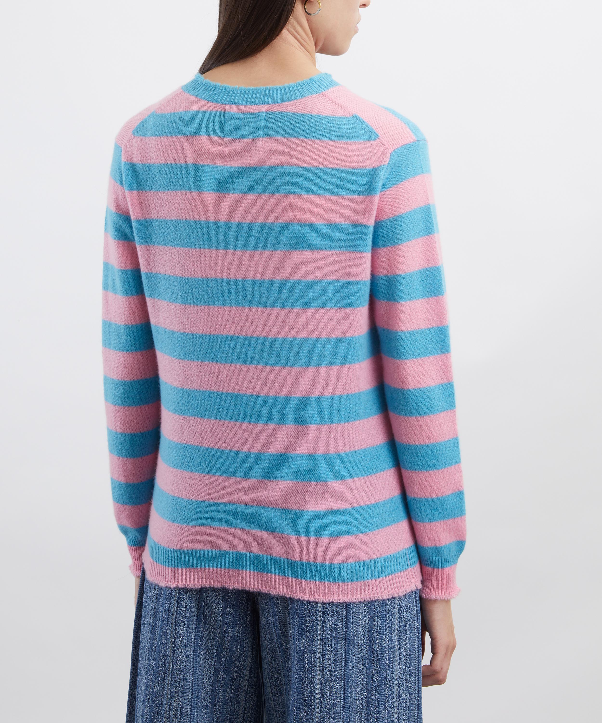 Jumper 1234 - Stripe Distressed Cashmere Jumper image number 3