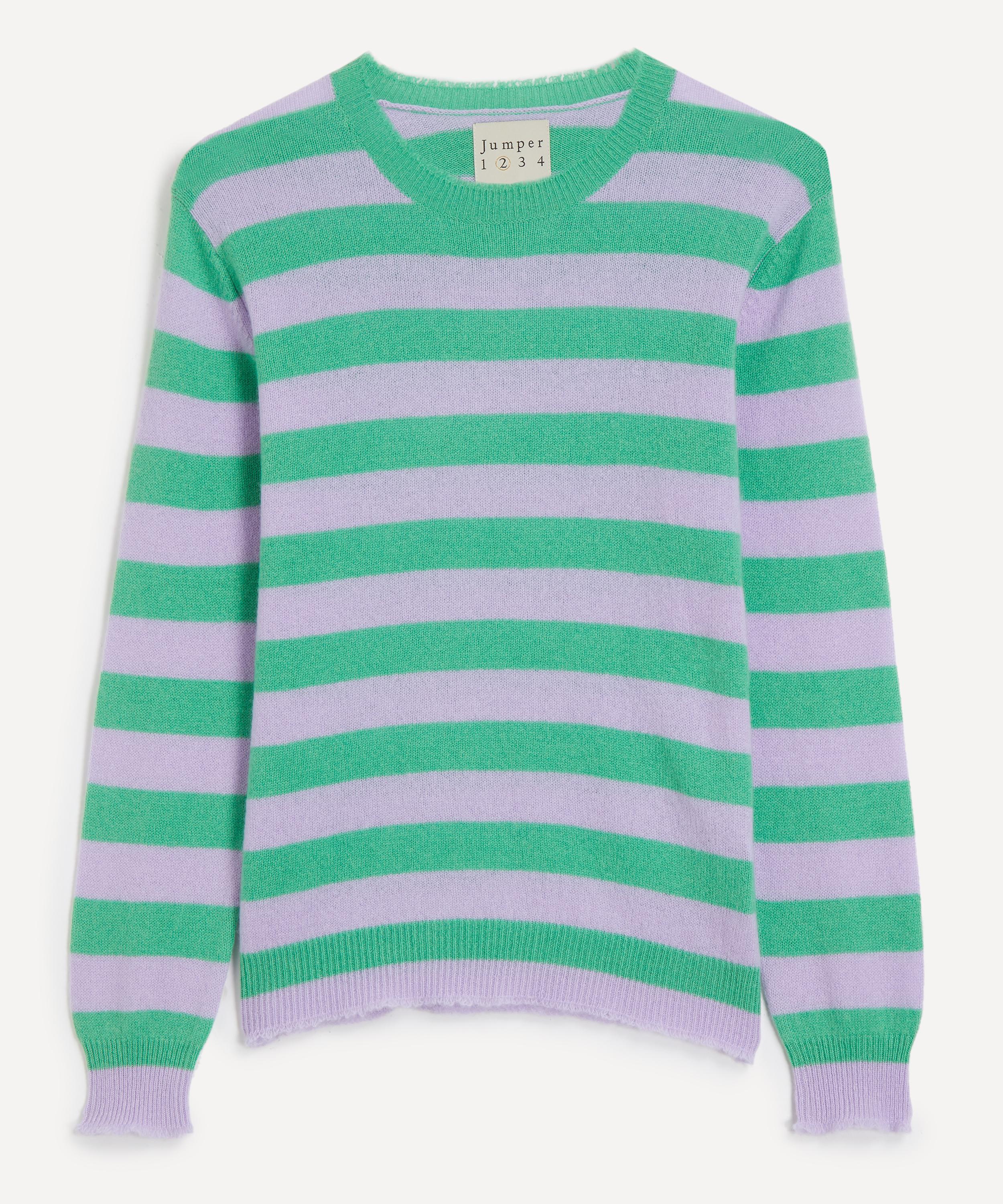 Jumper 1234 - Stripe Distressed Cashmere Jumper image number 0