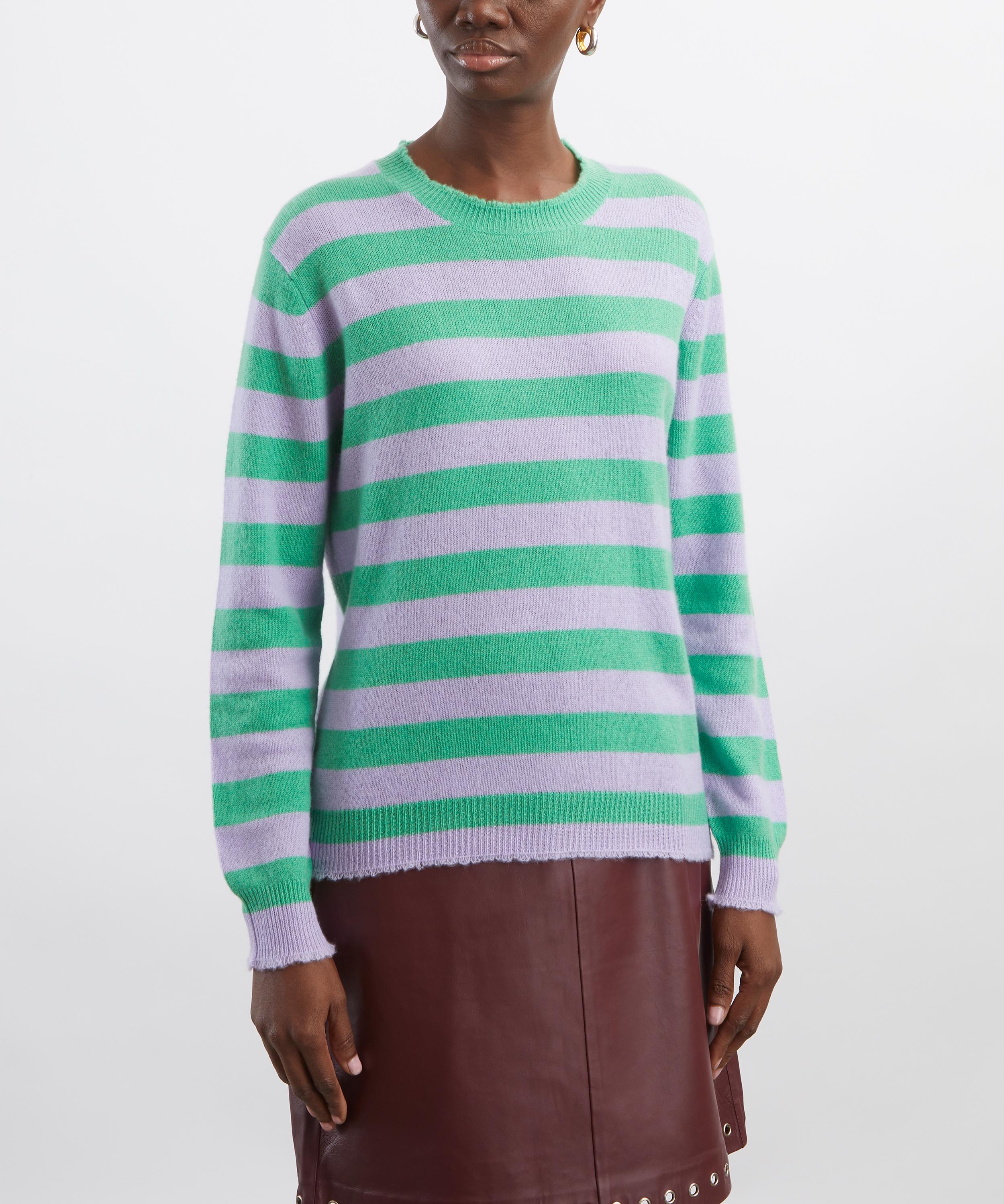 Jumper 1234 - Stripe Distressed Cashmere Jumper image number 2
