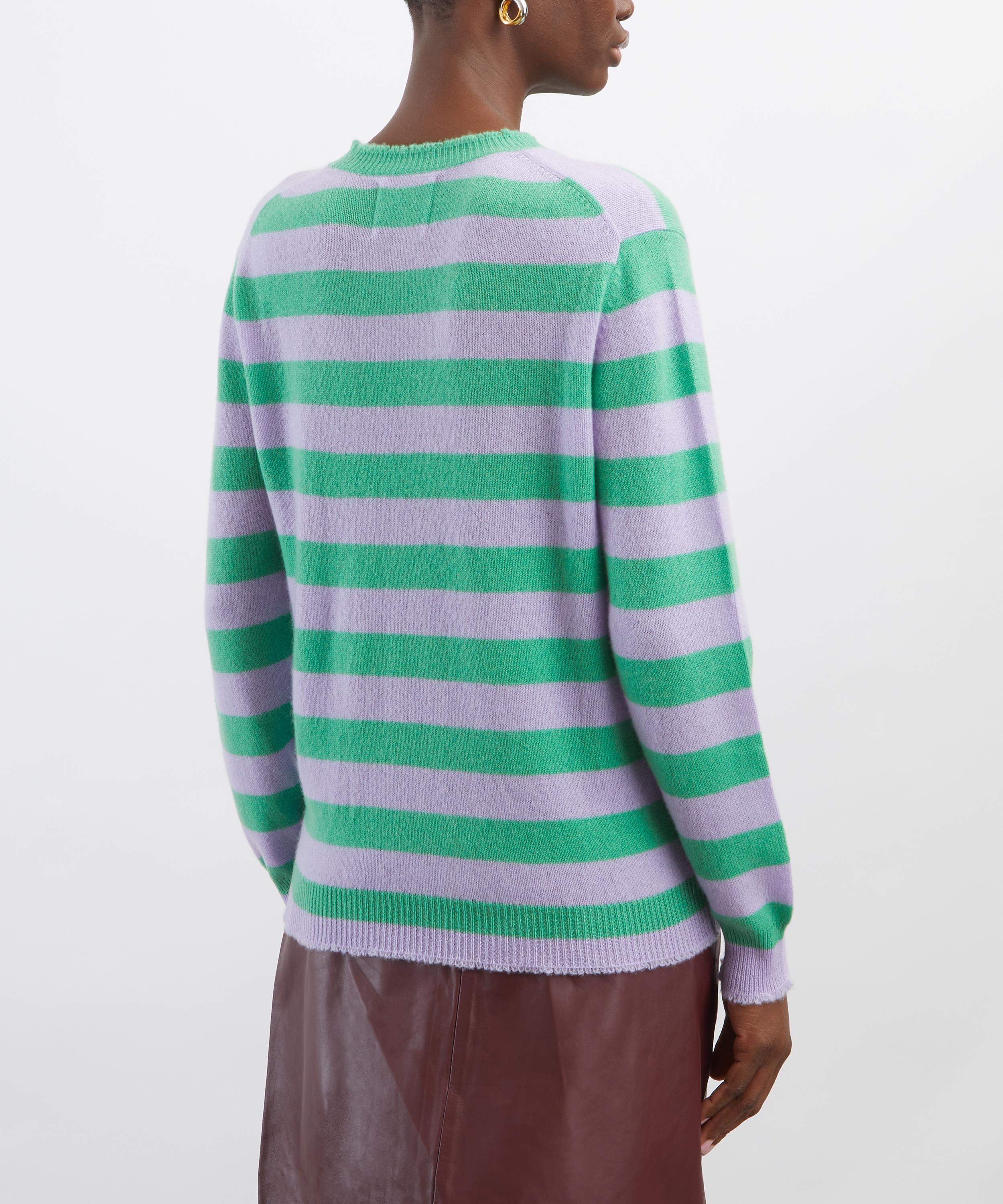Jumper 1234 - Stripe Distressed Cashmere Jumper image number 3
