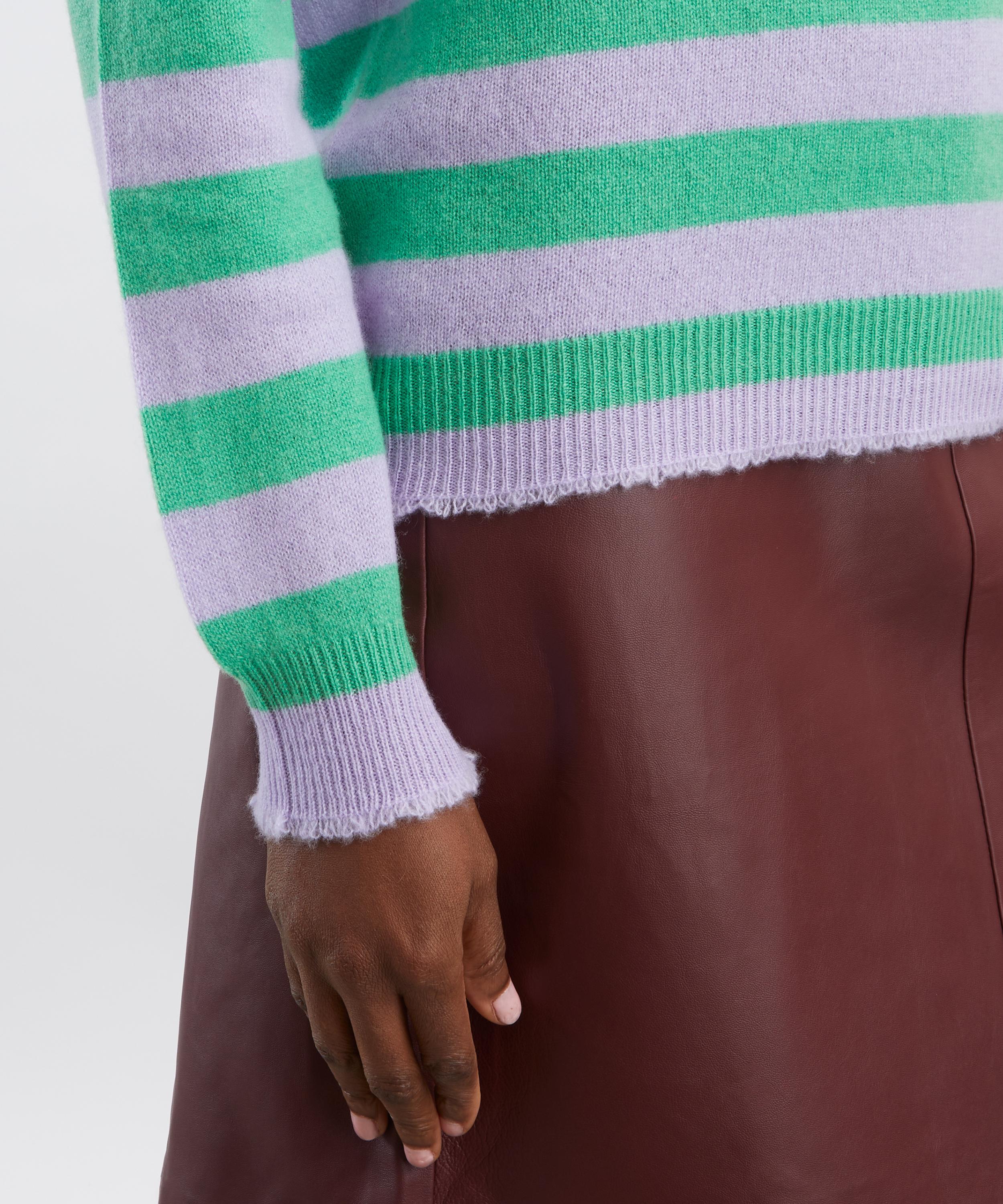 Jumper 1234 - Stripe Distressed Cashmere Jumper image number 4