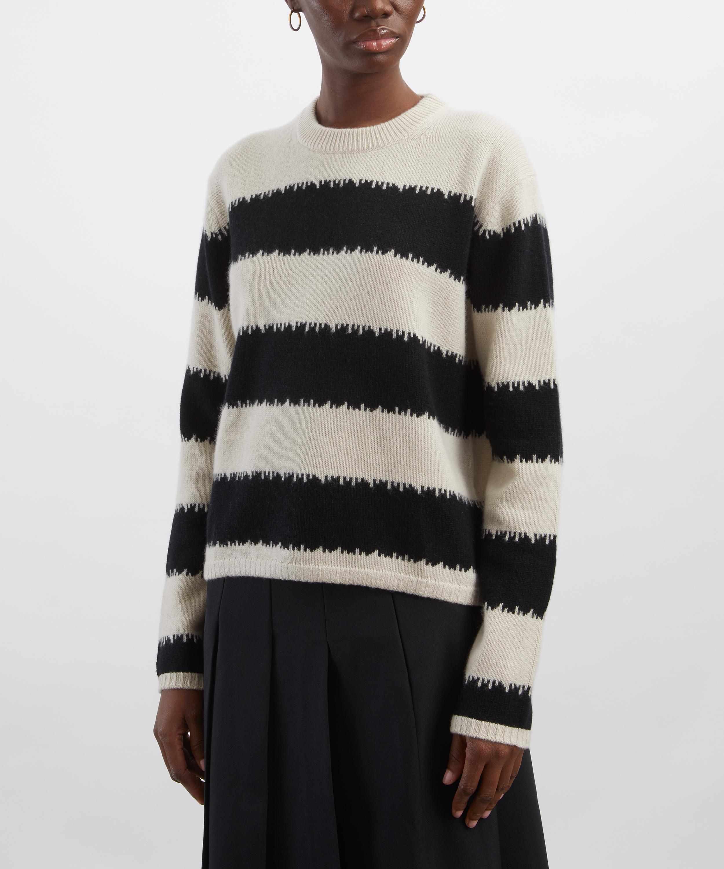 Jumper 1234 - Broken Stripe Cashmere Jumper image number 2