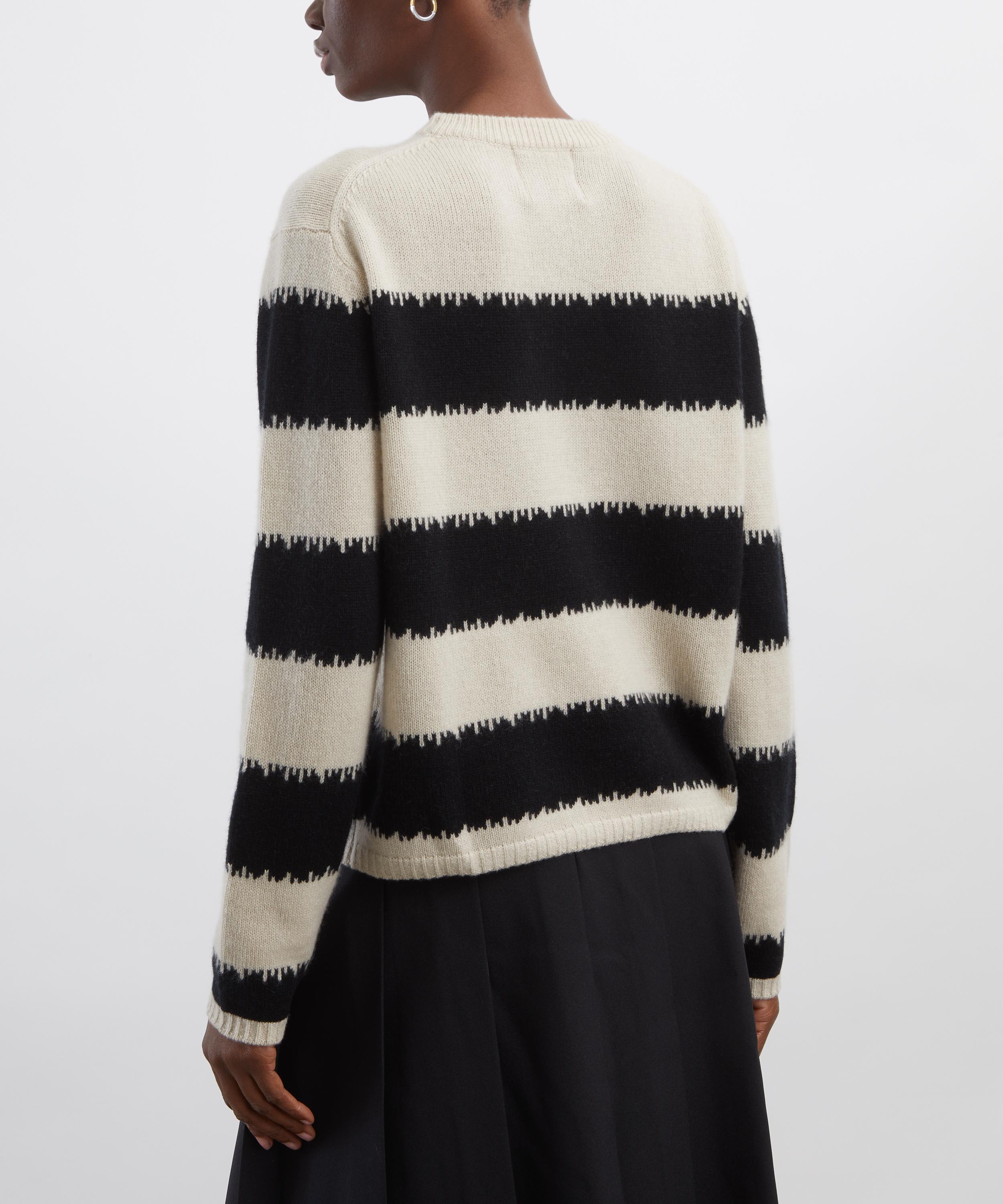 Jumper 1234 - Broken Stripe Cashmere Jumper image number 3