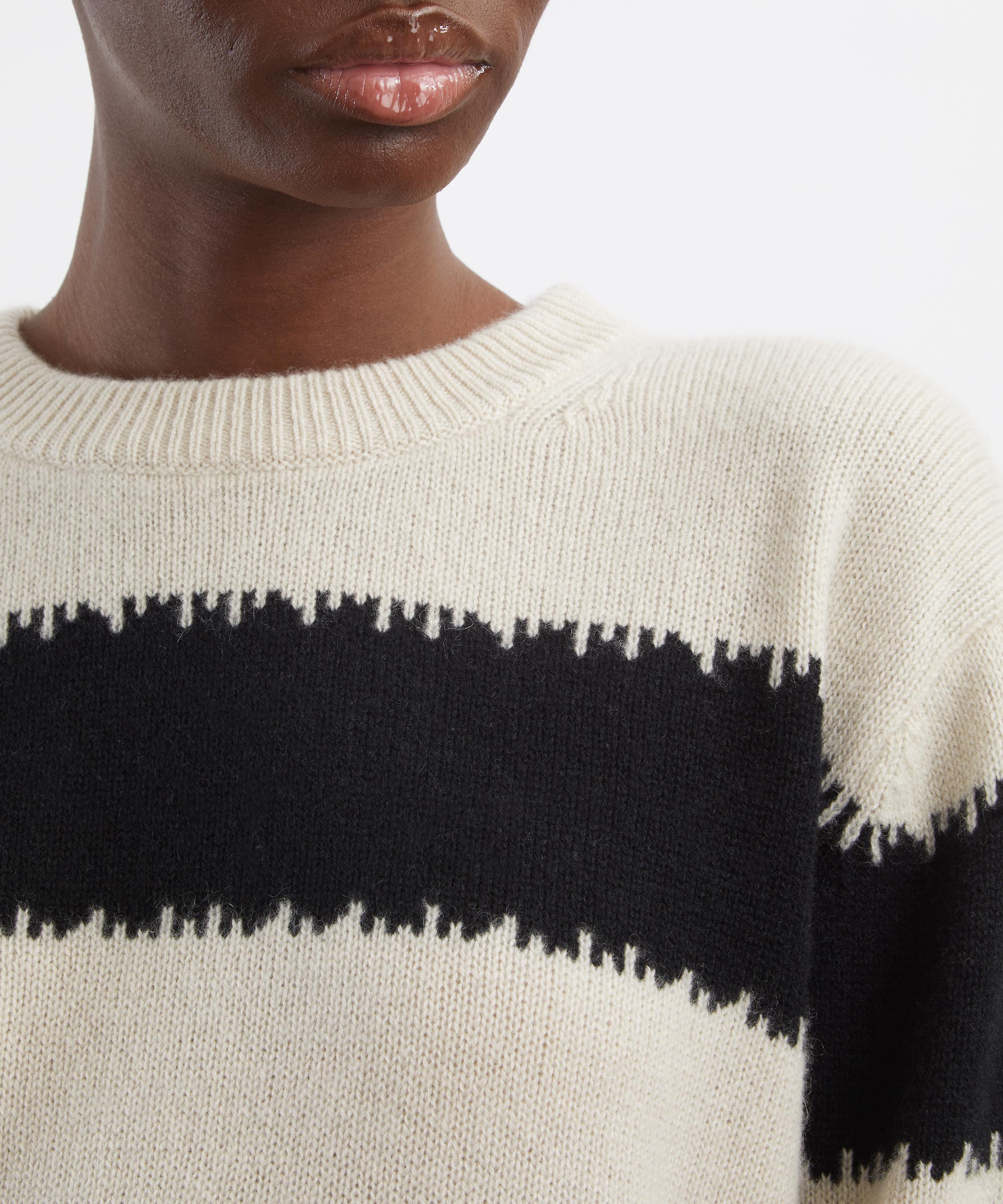 Jumper 1234 - Broken Stripe Cashmere Jumper image number 4