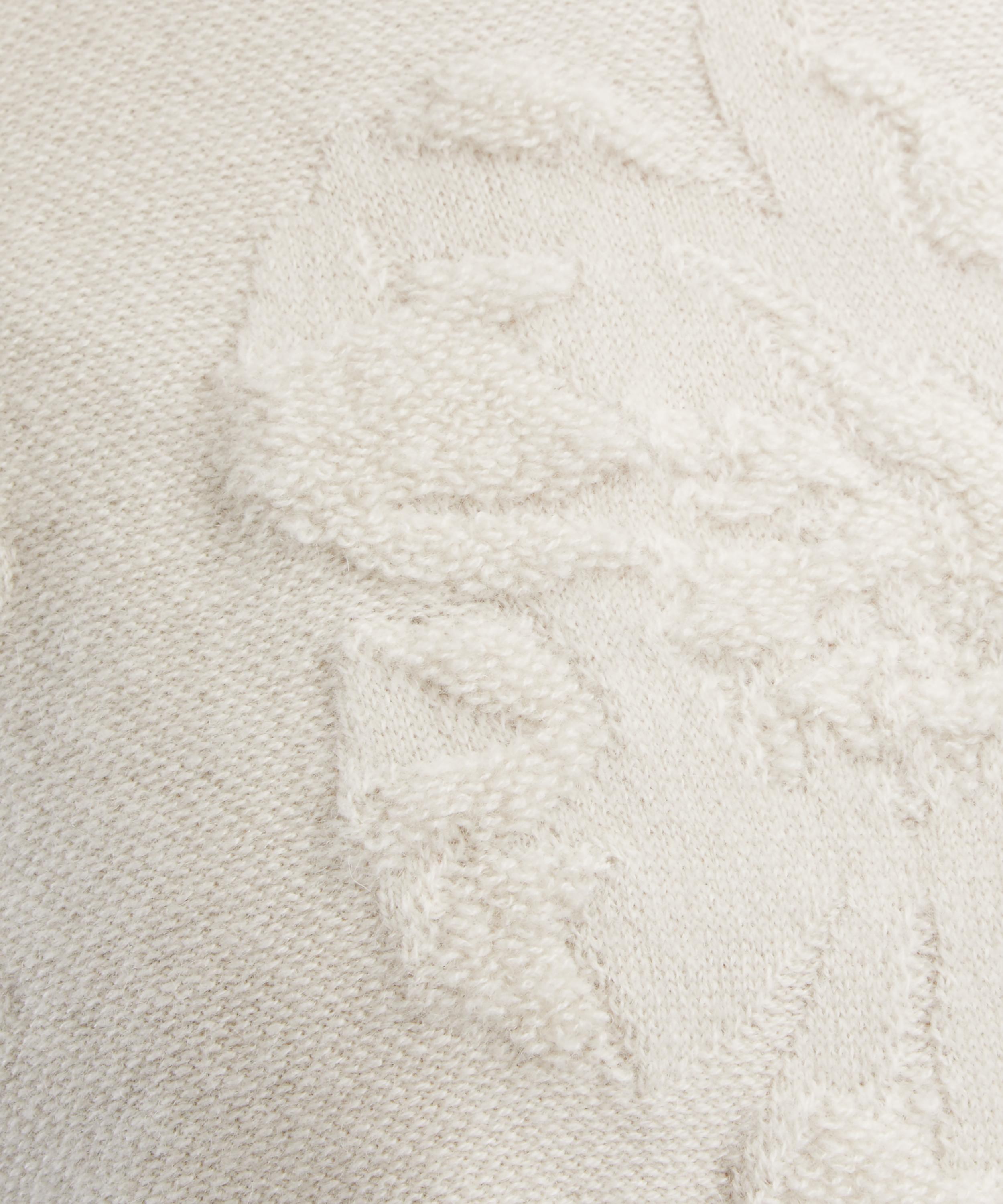 Jumper 1234 - Textured Floral Turtle Neck Cashmere Jumper image number 4