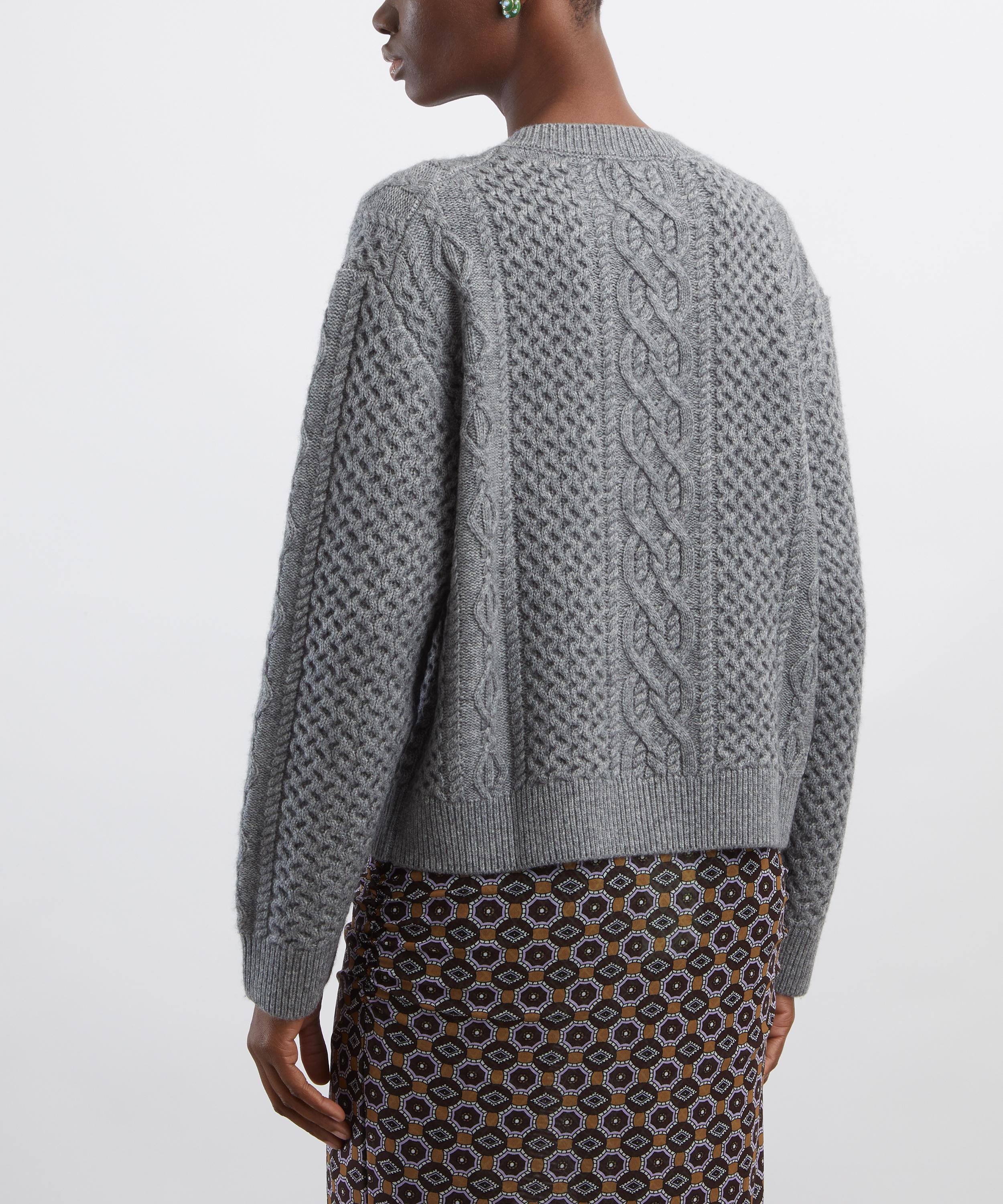 Jumper 1234 - Jewel Cable Knit Wool Cardigan image number 3