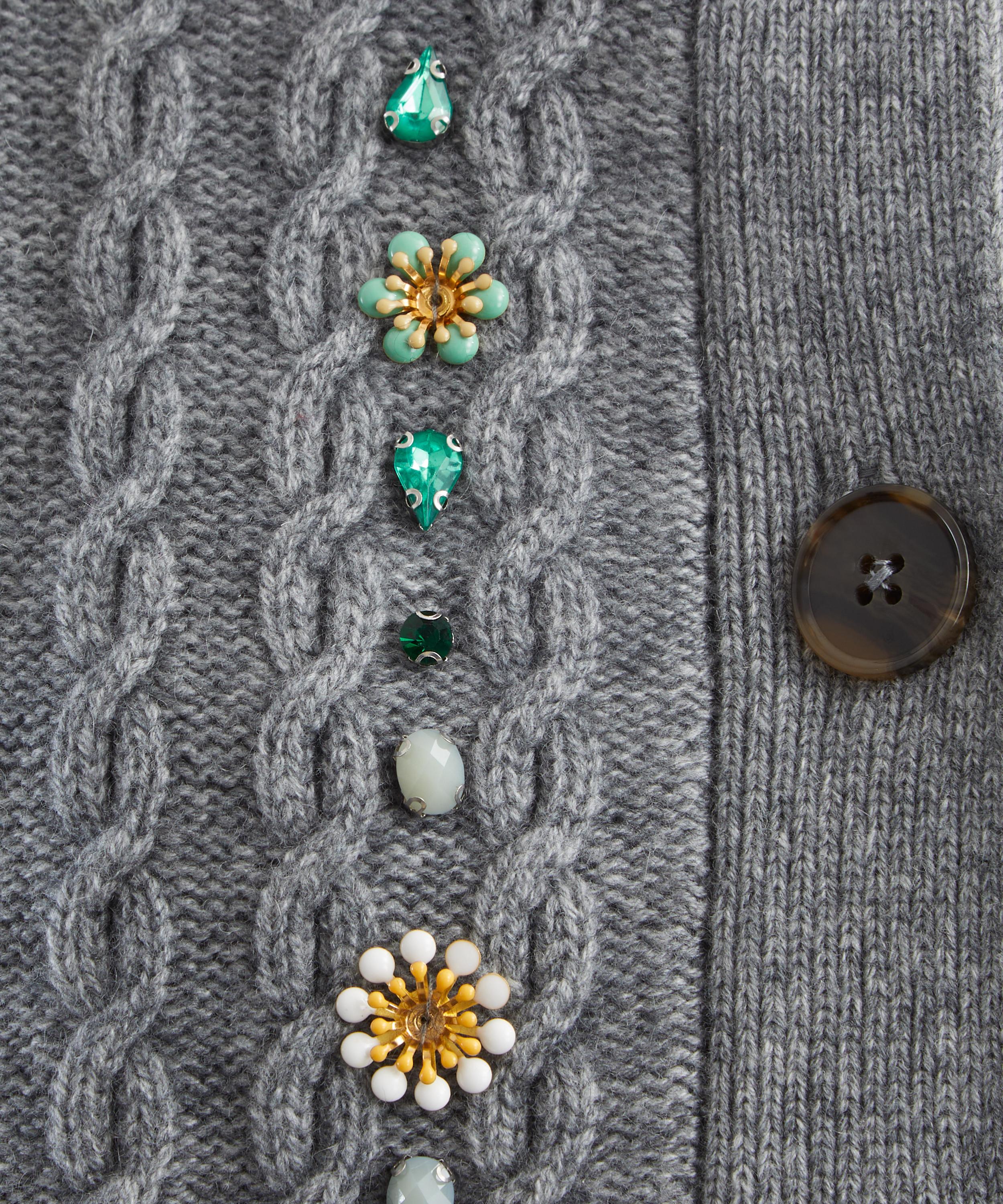 Jumper 1234 - Jewel Cable Knit Wool Cardigan image number 4