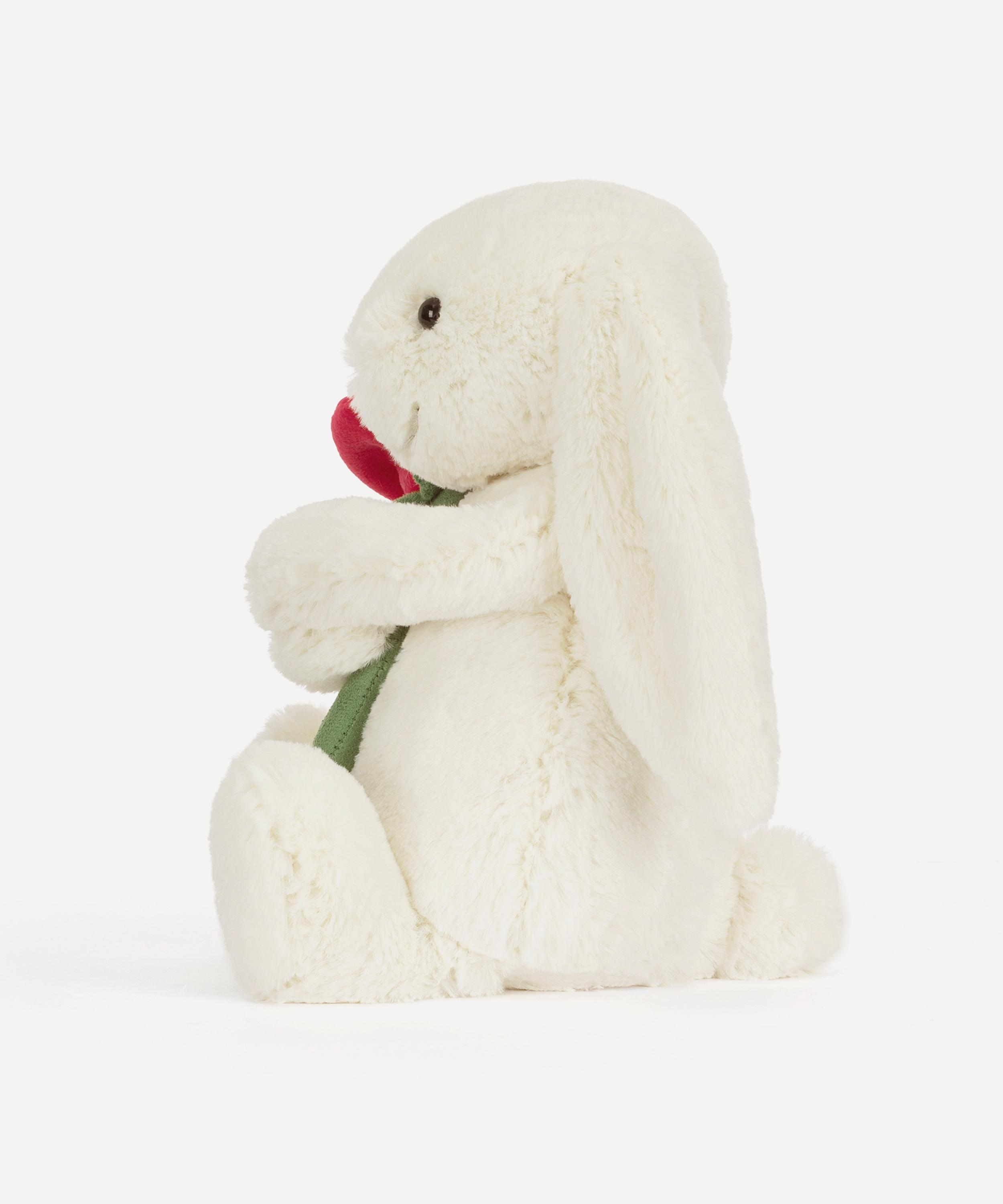 Jellycat - Cream Bunny with Rose Soft Toy image number 2