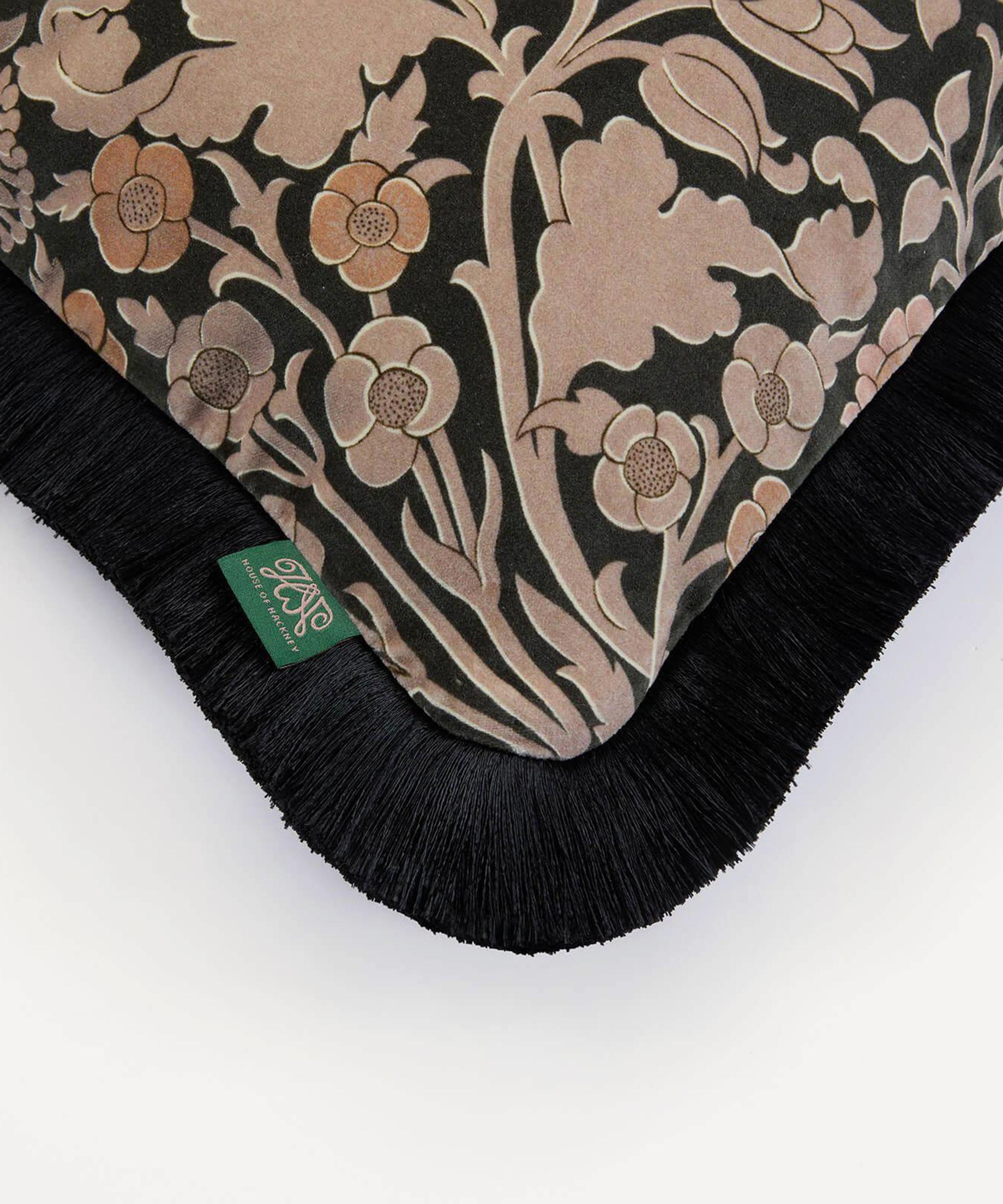 House of Hackney - Hyacinth Novellus Velvet Fringed Cushion image number 1