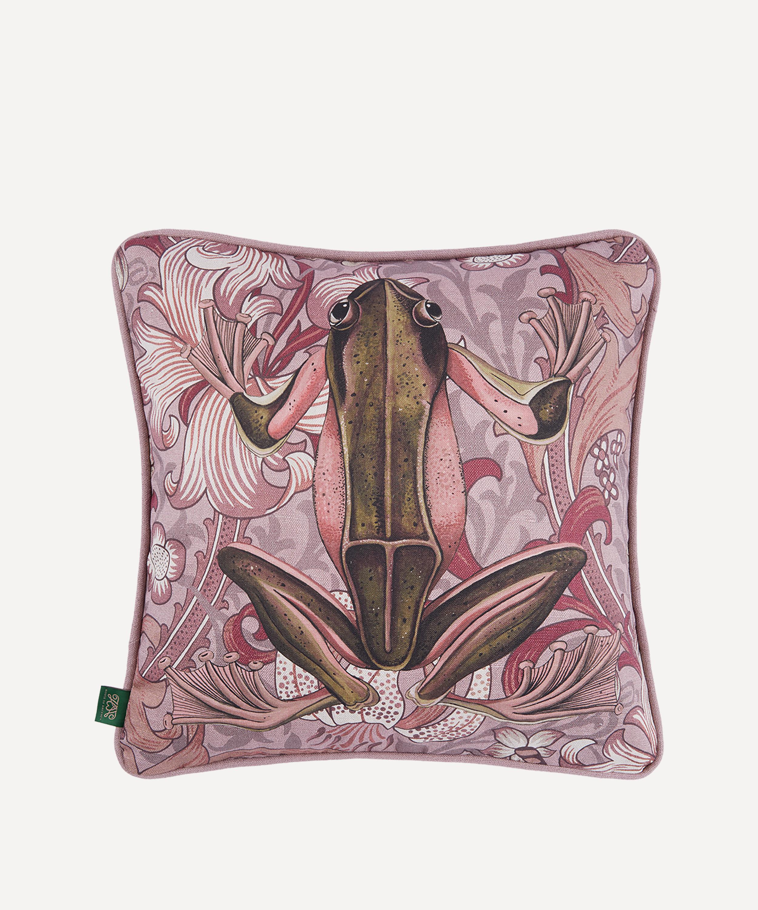 House of Hackney - Golden Lily Amphibia Hemp Cushion image number 0
