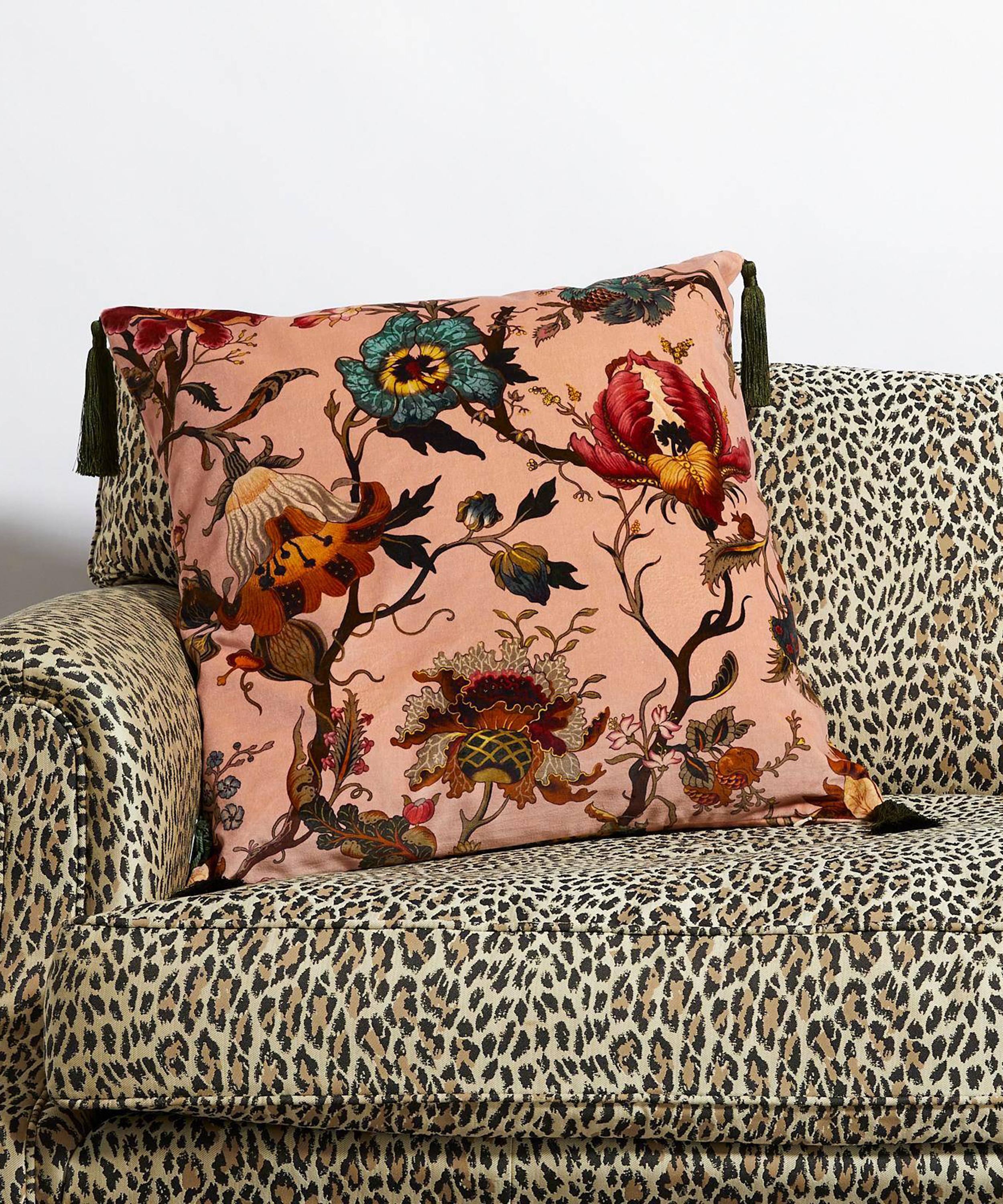 House of Hackney - Artemis Large Velvet Tassel Cushion image number 2