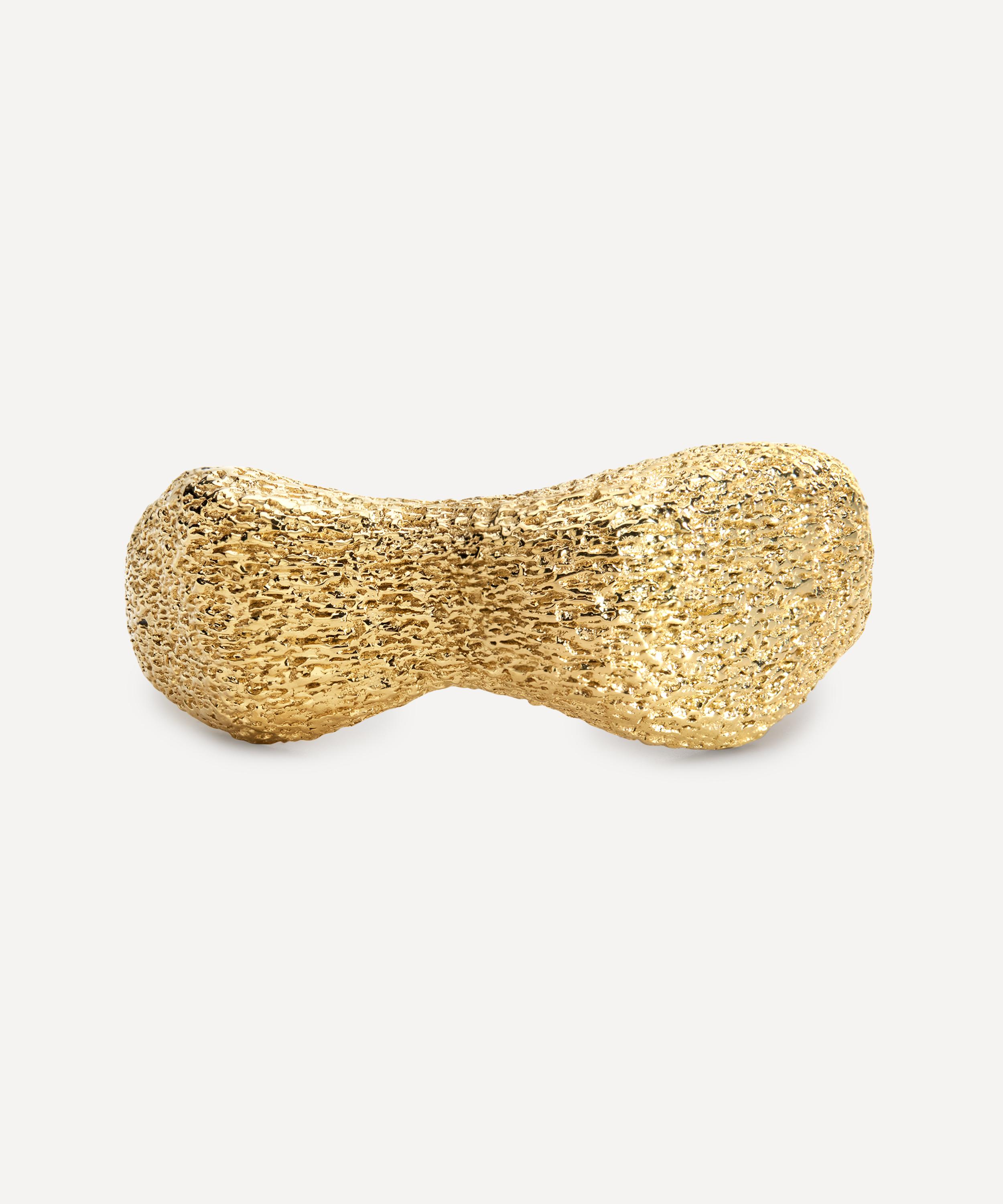 Monica Vinader - 18ct Gold-Plated Vermeil Silver Antica Bold Textured Ring image number 0