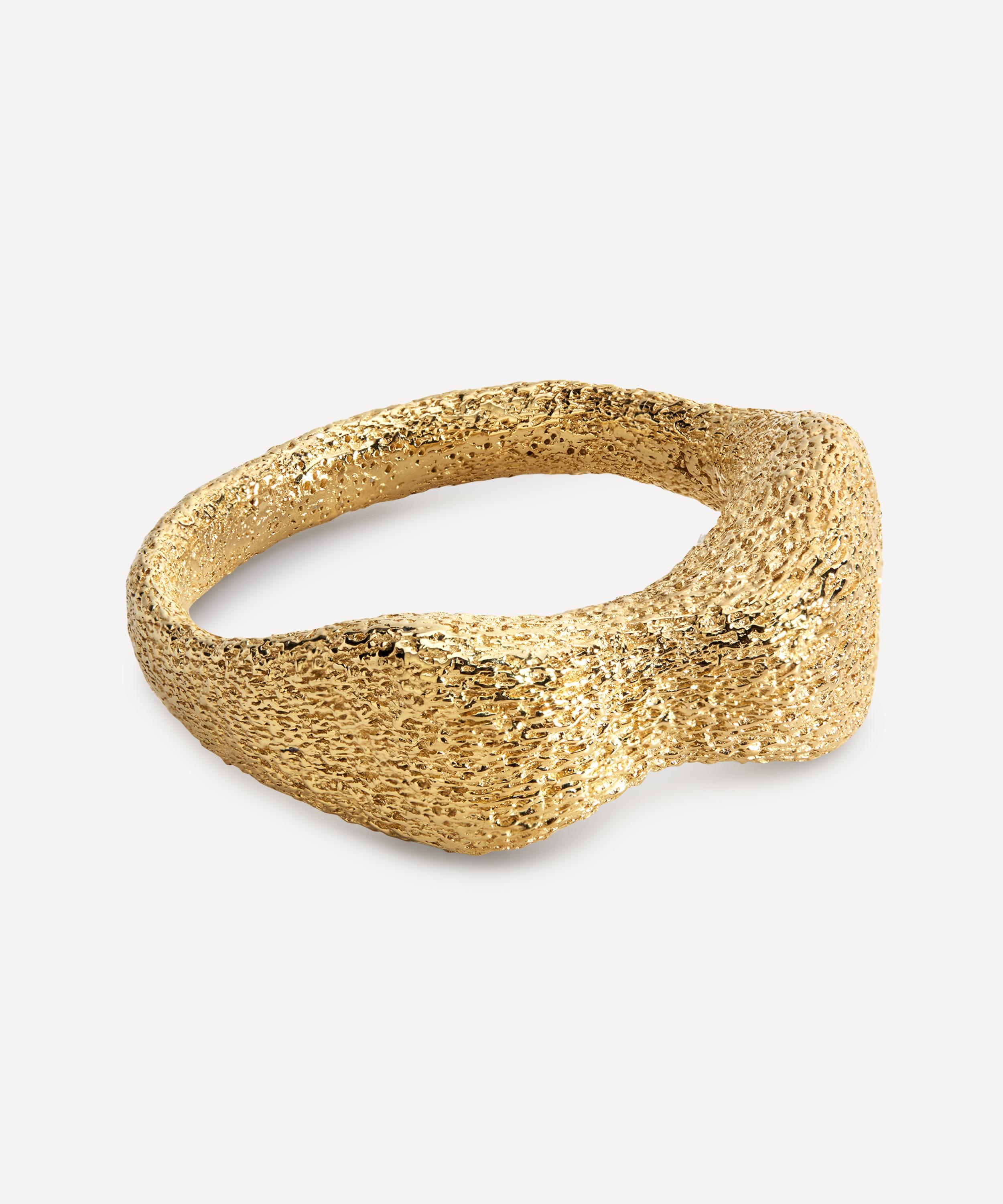 Monica Vinader - 18ct Gold-Plated Vermeil Silver Antica Bold Textured Ring image number 2