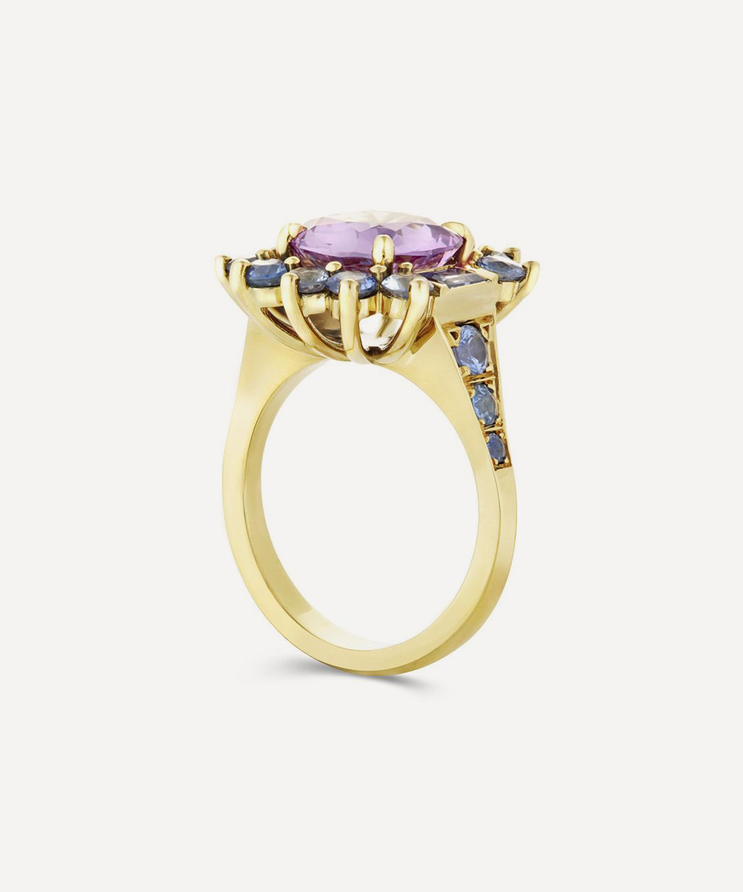 Dinny Hall - 18ct Gold Thea Spinel and Sapphire Ring image number 2