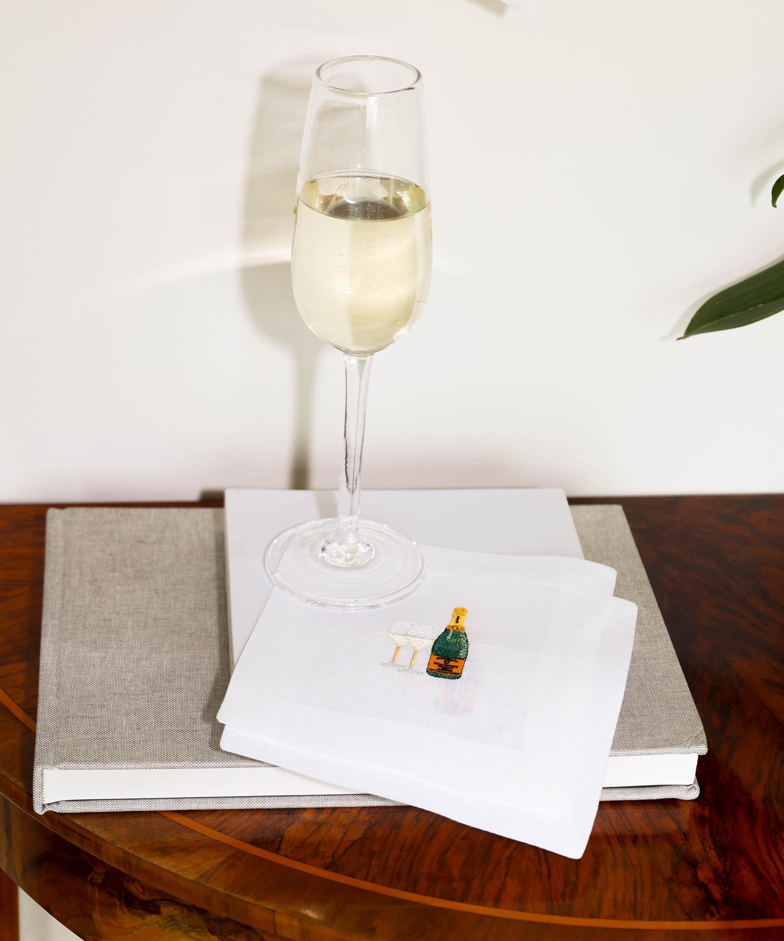 Lettermade - Champagne Linen Cocktail Napkins Set of Four image number 3