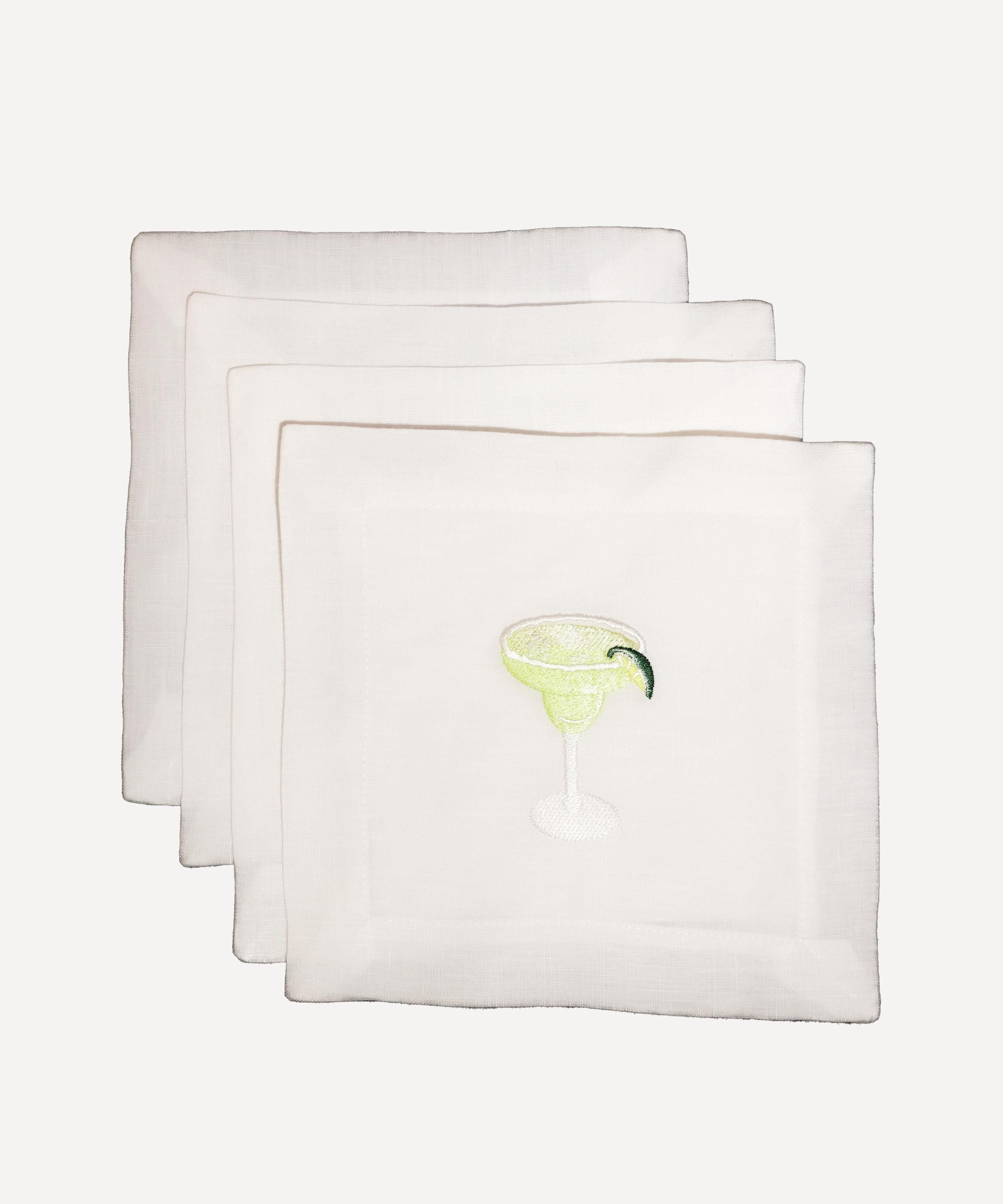 Lettermade - Margarita Linen Cocktail Napkins Set of Four image number 0