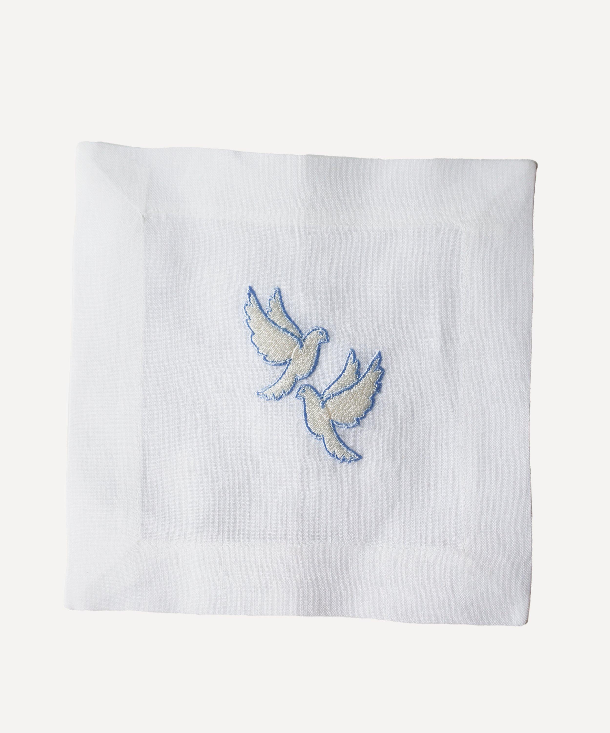 Lettermade - Two Doves Linen Cocktail Napkins Set of Four